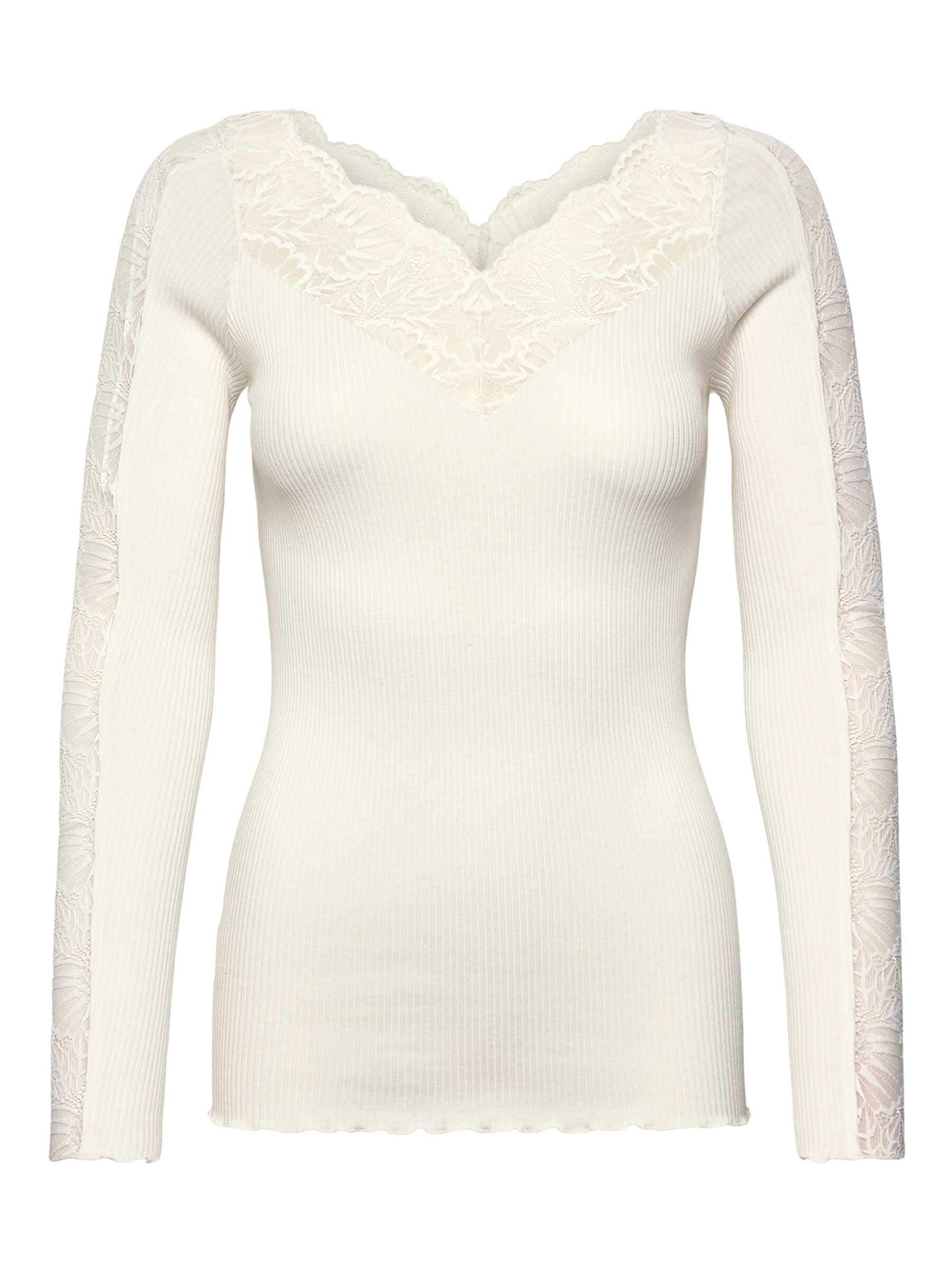 rosemunde Spitzenshirt »Beatha lace longsleeve mit Seide« elastisch weiche Vintage-Spitze am Ausschnitt und entlang der Ärmel