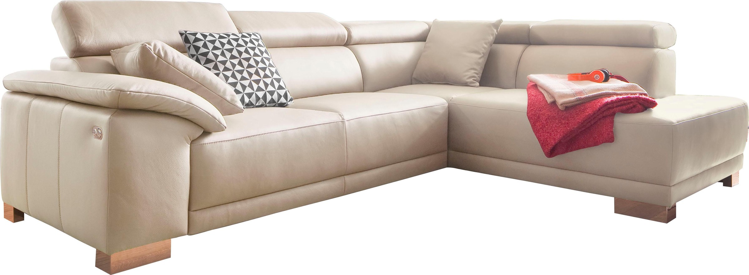 3C Candy Ecksofa "Menorca modern und bequem, OTTOs Choice, L-Form", Kopftei günstig online kaufen