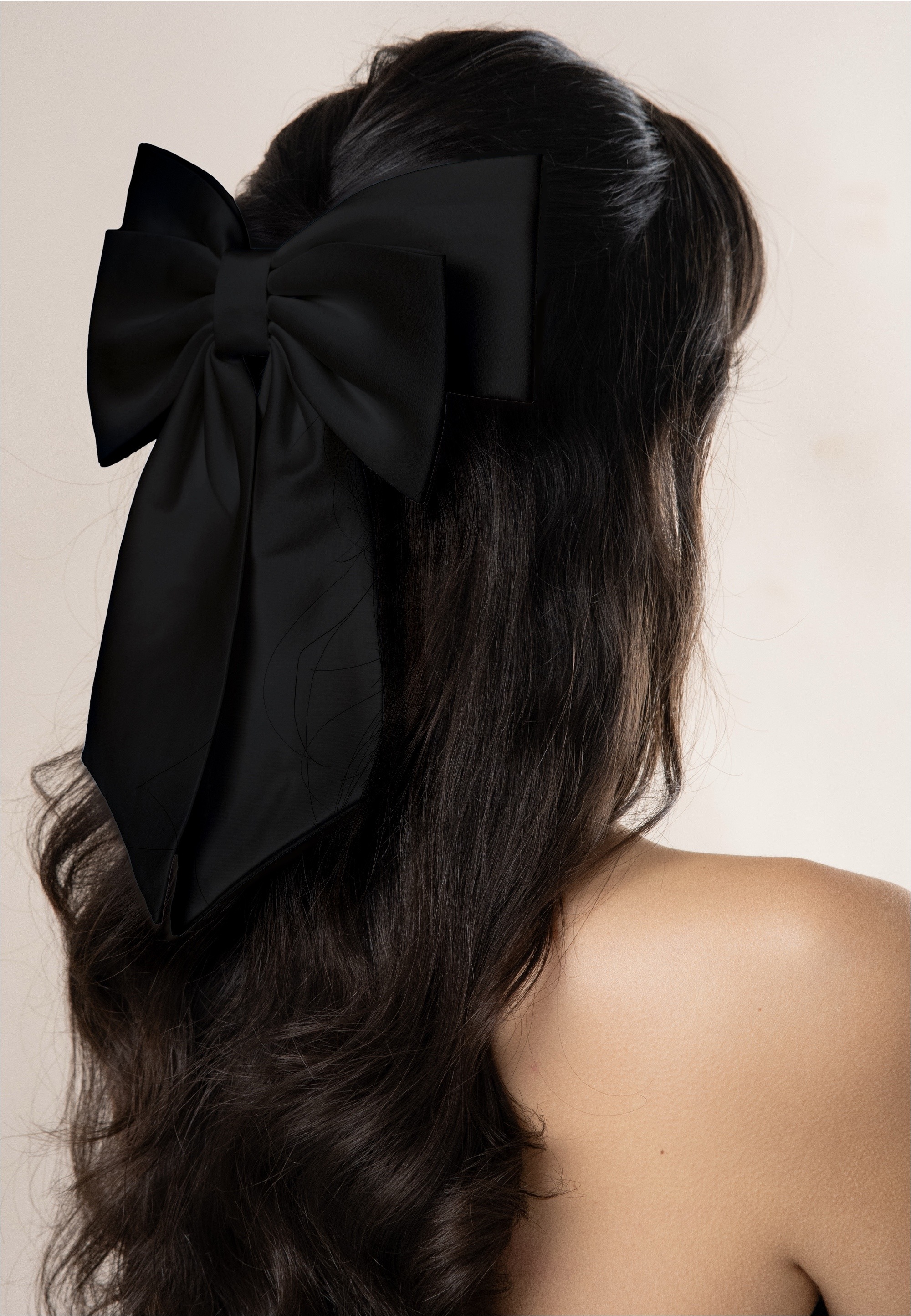 FILIPPA FIRENZE Schmuckset »Big Bow«, mit großer Doppel-Schleife aus schwarzem Satin
