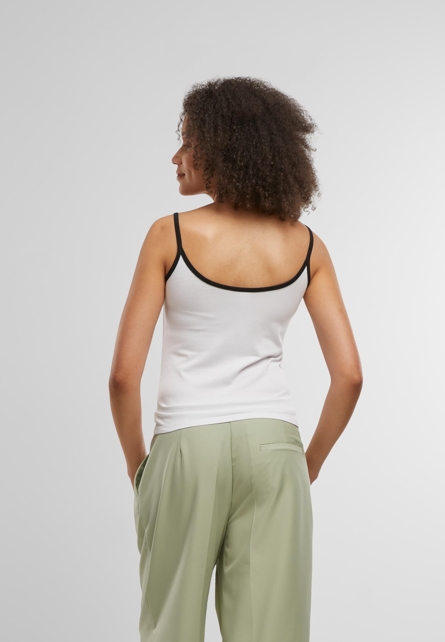 URBAN CLASSICS Muskelshirt »Urban Classics Ladies Contrast Basic Top 2-Pack«, (1 tlg.)