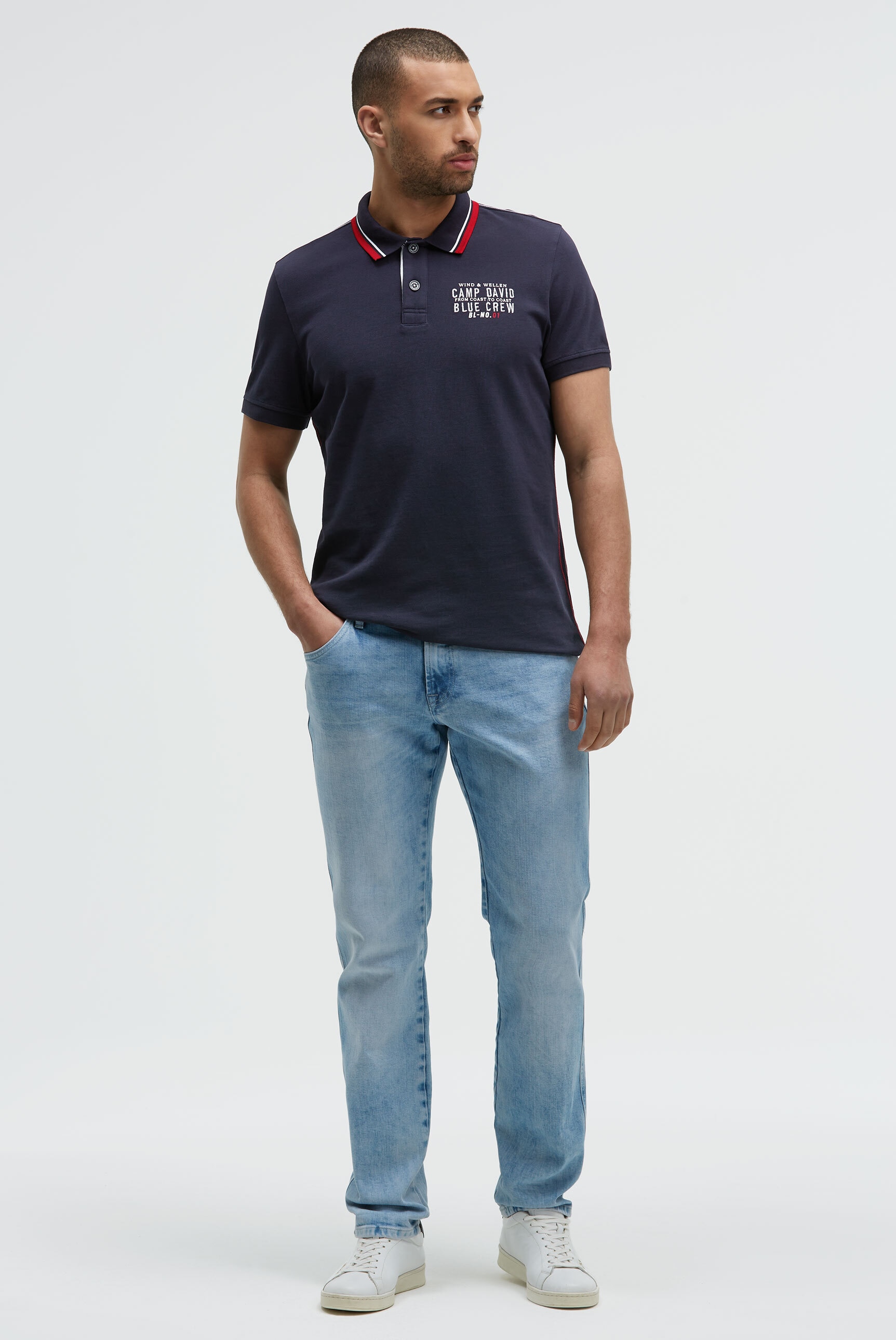 CAMP DAVID Poloshirt aus Baumwolle