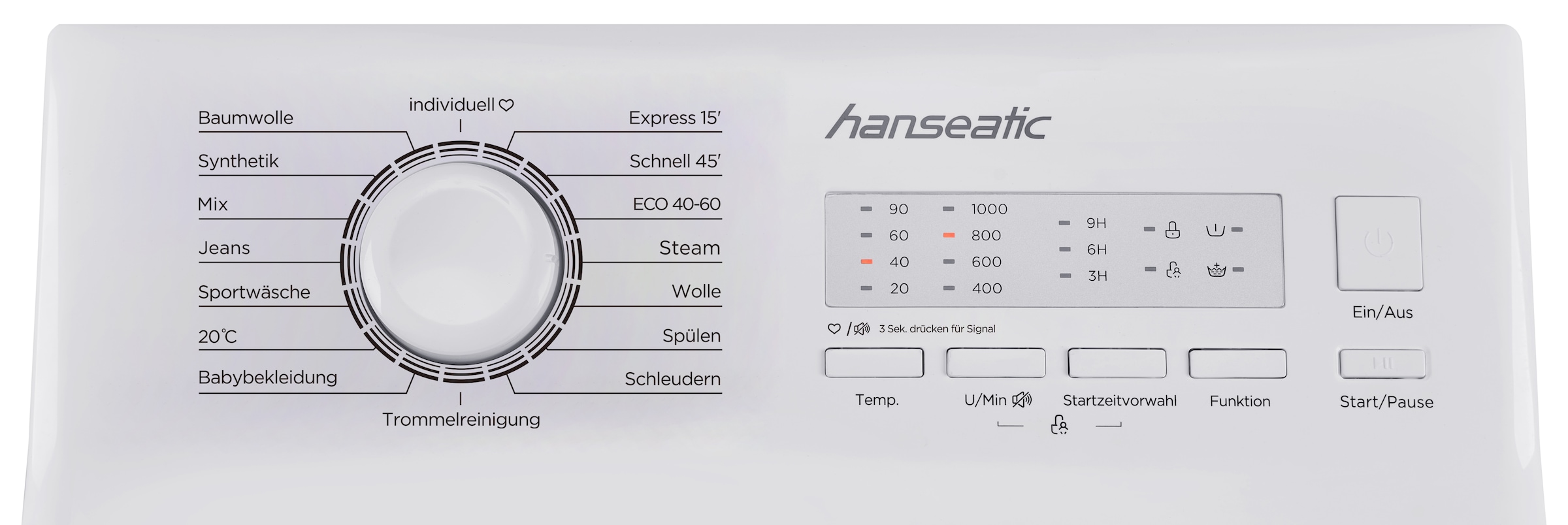 Hanseatic Waschmaschine »HTW510C«, 5,0 kg, 1000 U/min