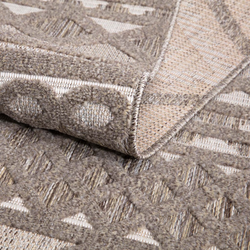 Carpet City Teppich »In-& Outdoorteppich Santorini 435, 3D-Effekt, Boho-Look«, rechteckig, 5 mm Höhe, Wetterfest & UV-beständig für Terrasse, Balkon, Küche, Flur