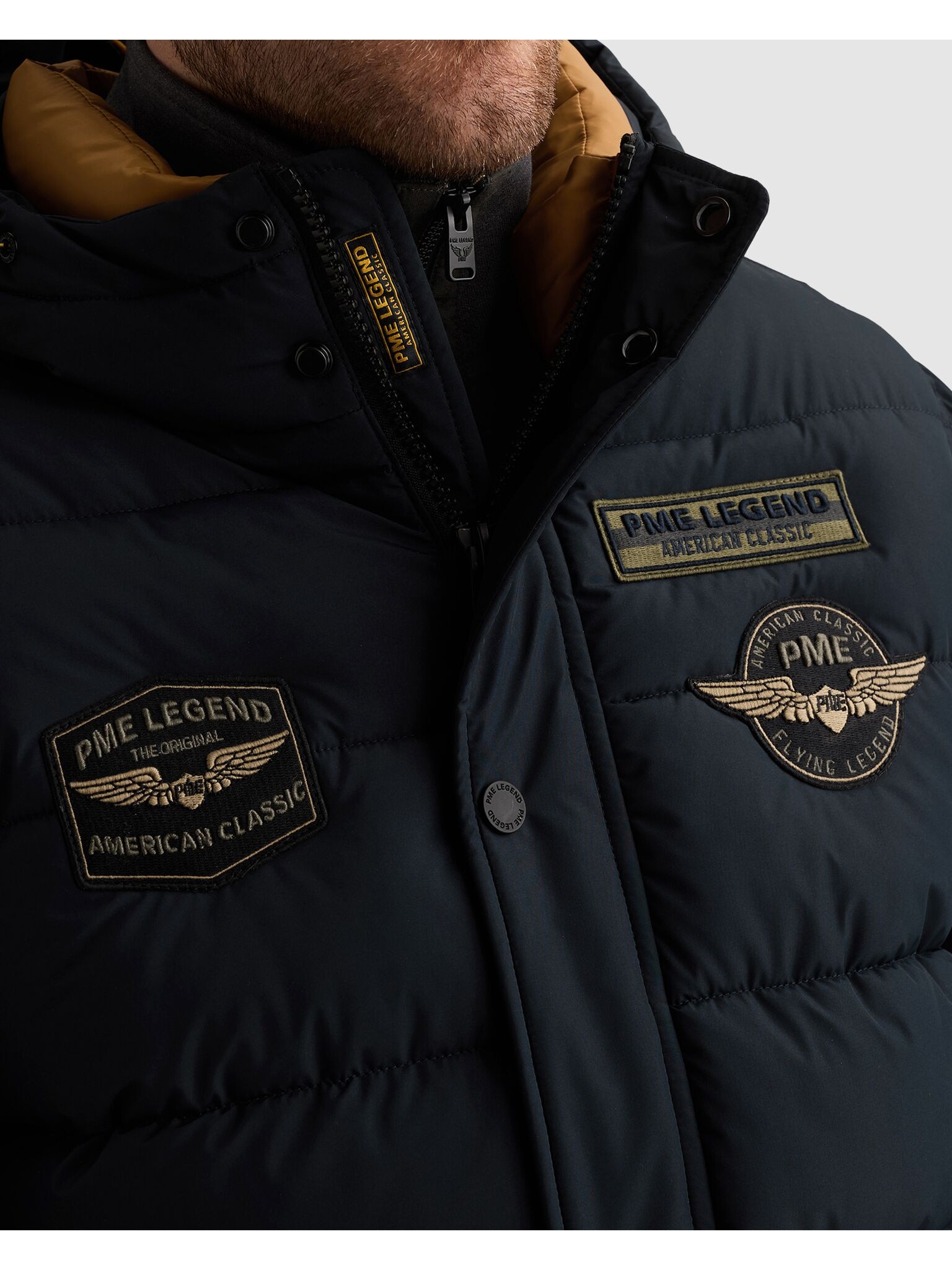 PME LEGEND Steppjacke mit Kapuze Ärmelabschluss mit Windstopperbündchen
