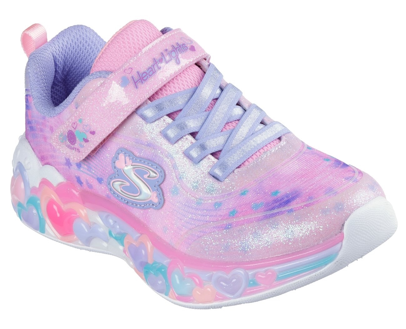 Skechers 1100000002199 "ETERNAL HEART LIGHTS" Blink,-Klettschuh mit Herz-Applikation, Größenschablone zum Download