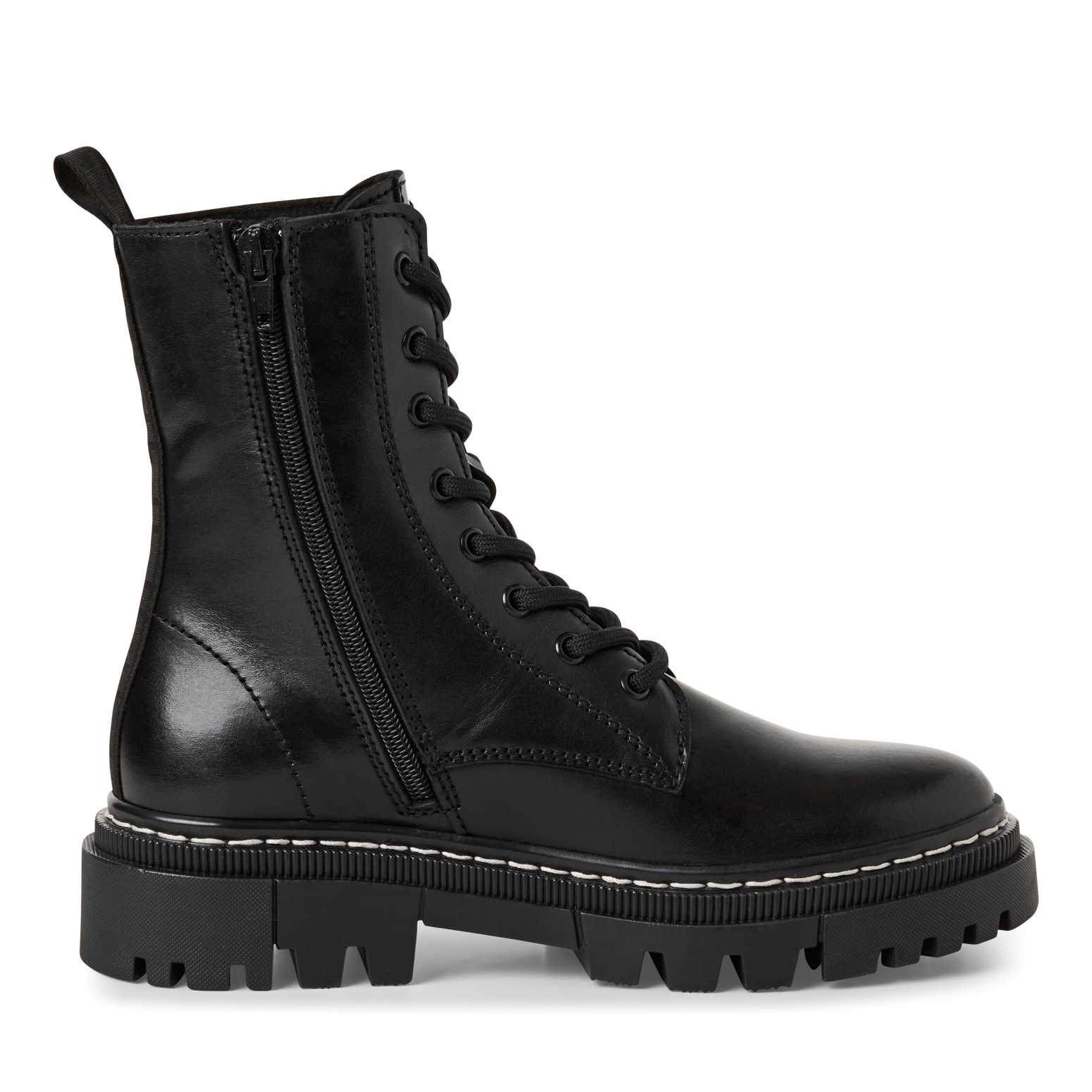 Tamaris Schnürstiefelette, Blockabsatz, Plateau, Schnürboots mit Logoprägung am Schaft