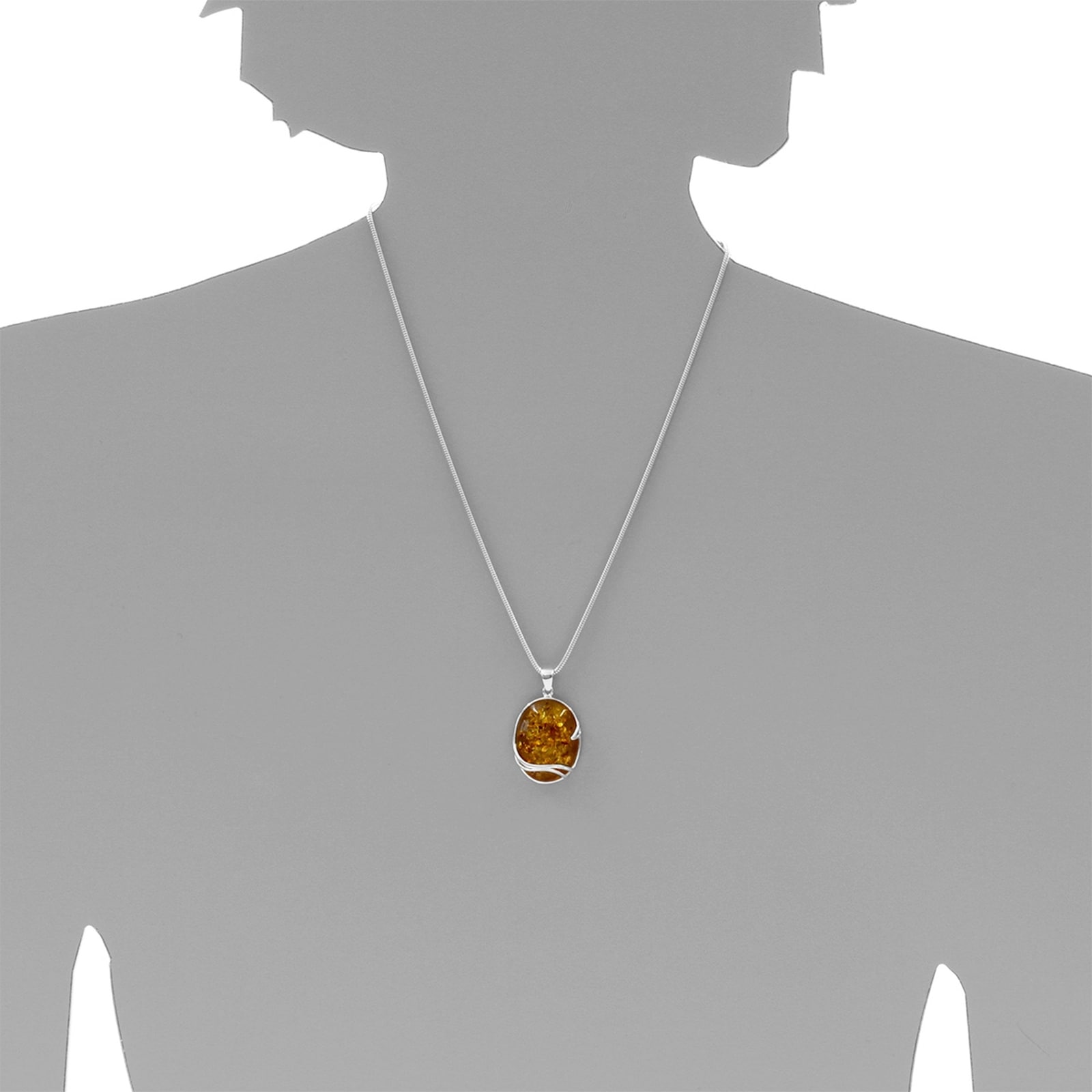 OSTSEE-SCHMUCK Kette mit Anhänger »Ostsee-Schmuck Kette mit Anhänger Lotte Kette mit Anhänger Lotte«, (2 tlg.)