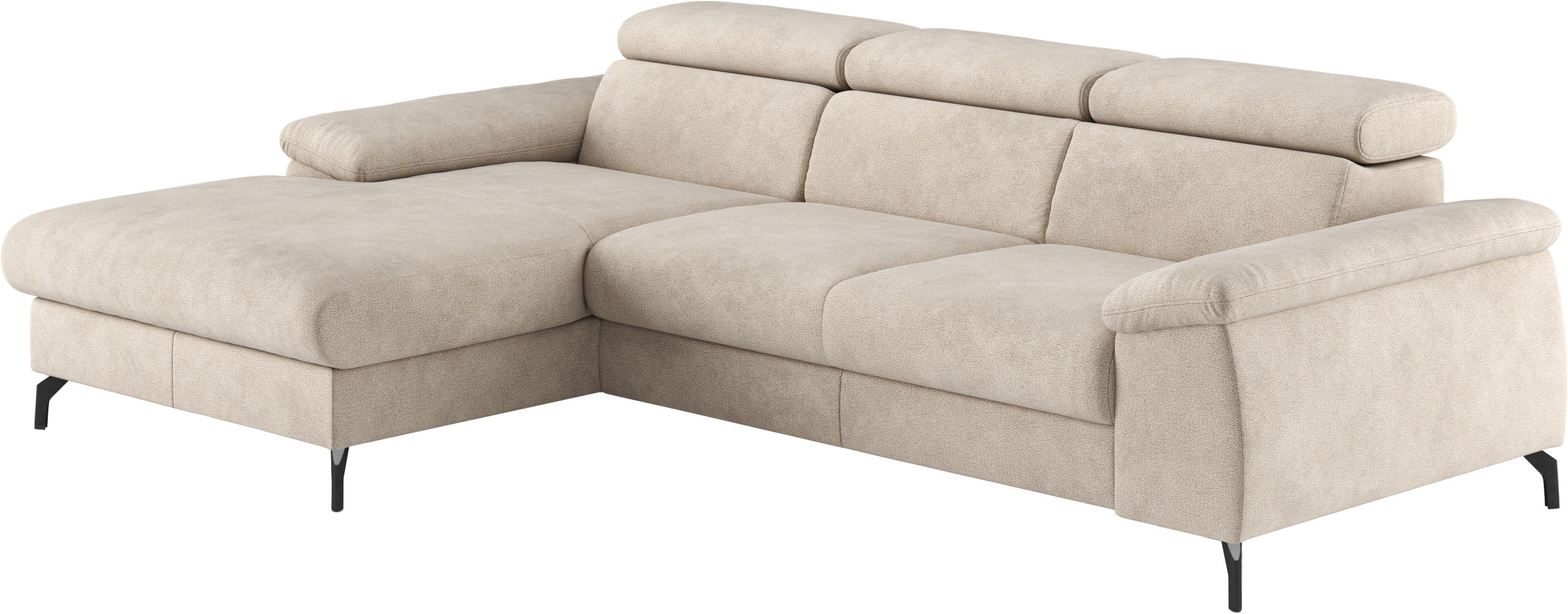 COTTA Ecksofa "Kitty L-Form, B: 242 cm" mit Kopfteilverstellung, optional Schlaffunktion & Bettkasten
