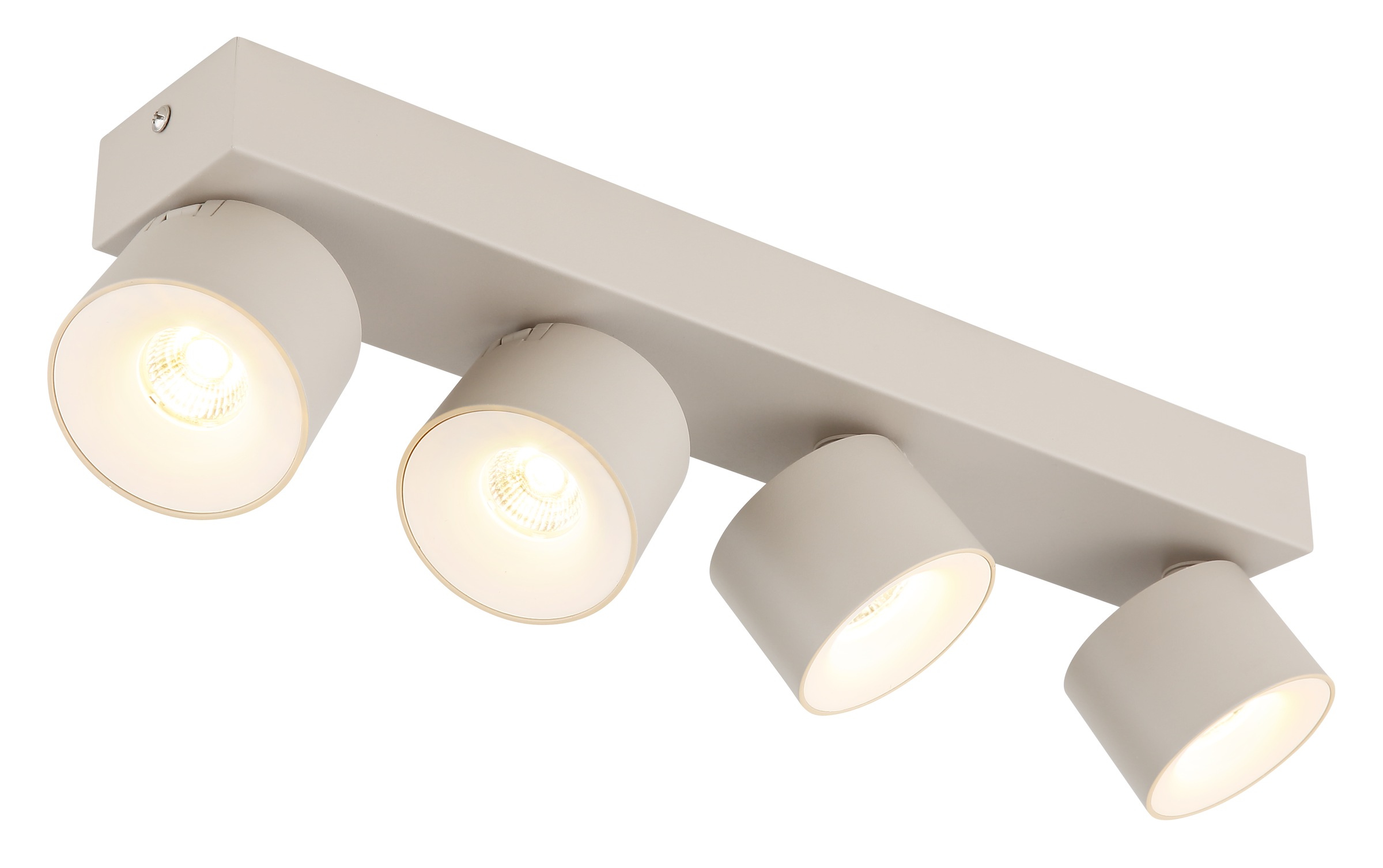 GLOBO LIGHTING LED Deckenspot »RAE« LED-Modul 1 Stk. Warmweiß LED Strahler Sand, Aluminium/Opal, dreh-/schwenkbar, LED 6W