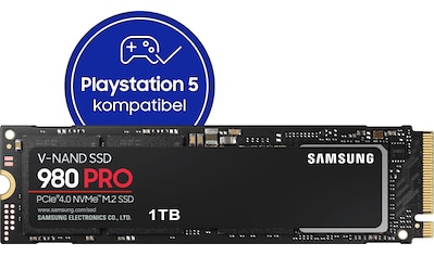 Samsung interne SSD »980 PRO 1TB SSD«, Playstation 5 kompatibel, PCIe® 4.0 NVMe™, M.2 kaufen