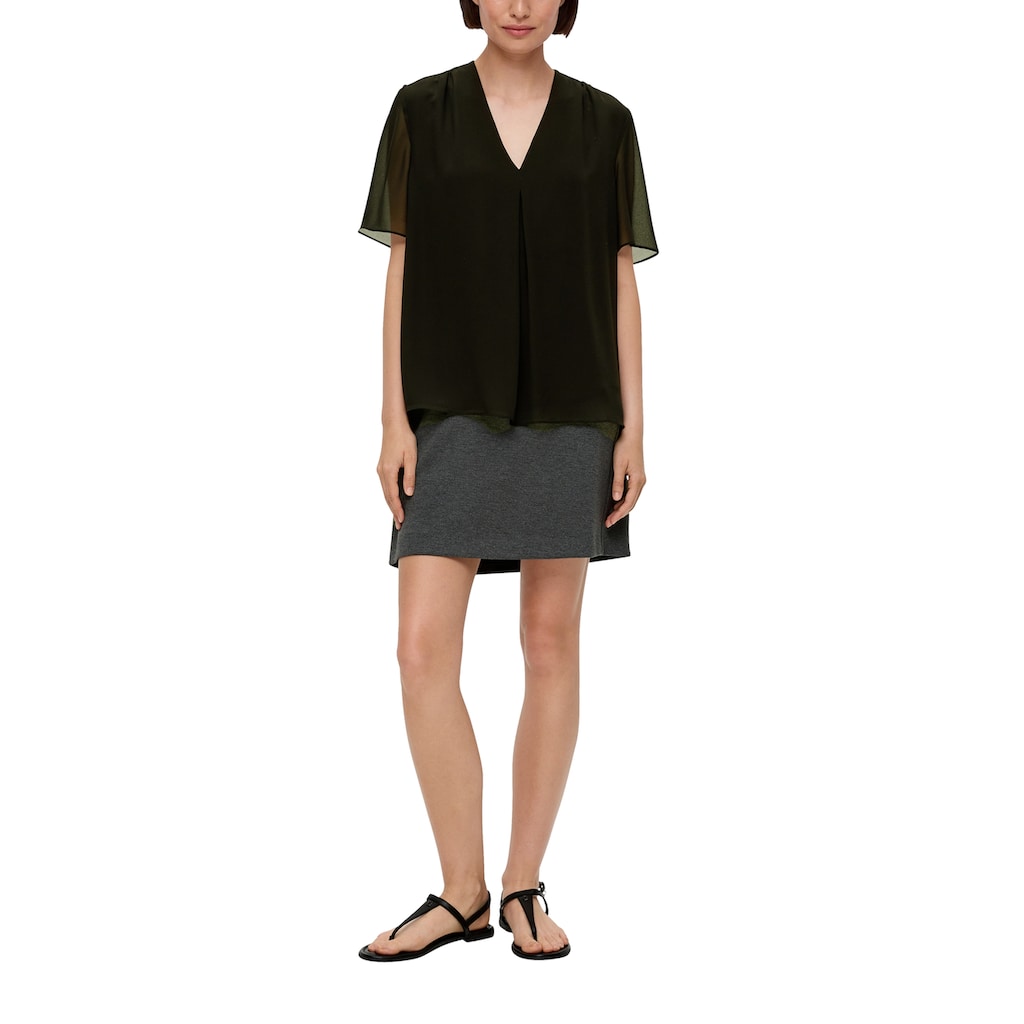 s.Oliver BLACK LABEL Shirtbluse, mit eingelegter Falte vorne