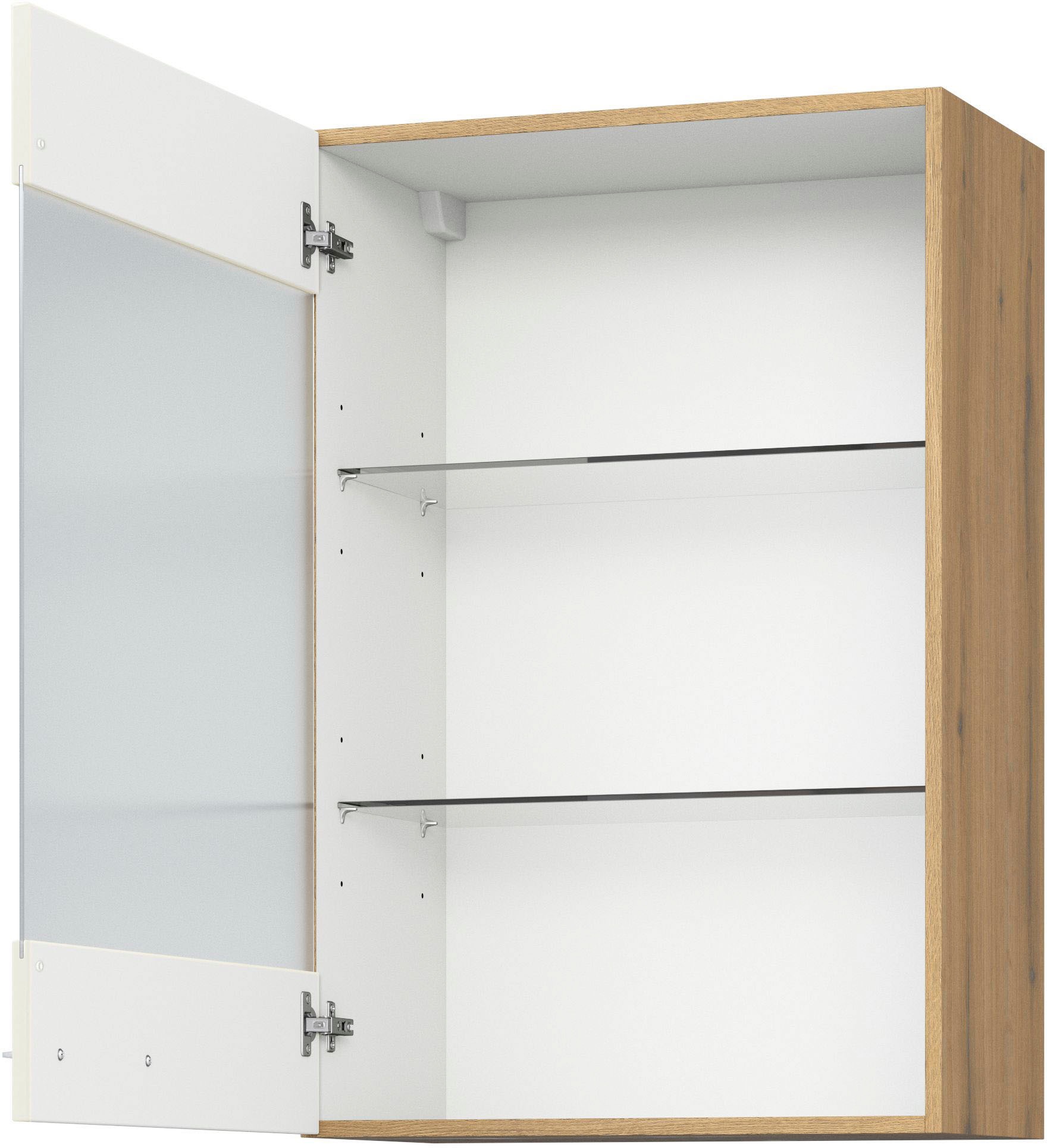 KOCHSTATION Glashängeschrank "KS-Trea OG60-90", inklusive zwei Glaseinlegeböden, Breite 60 cm, Höhe 90 cm