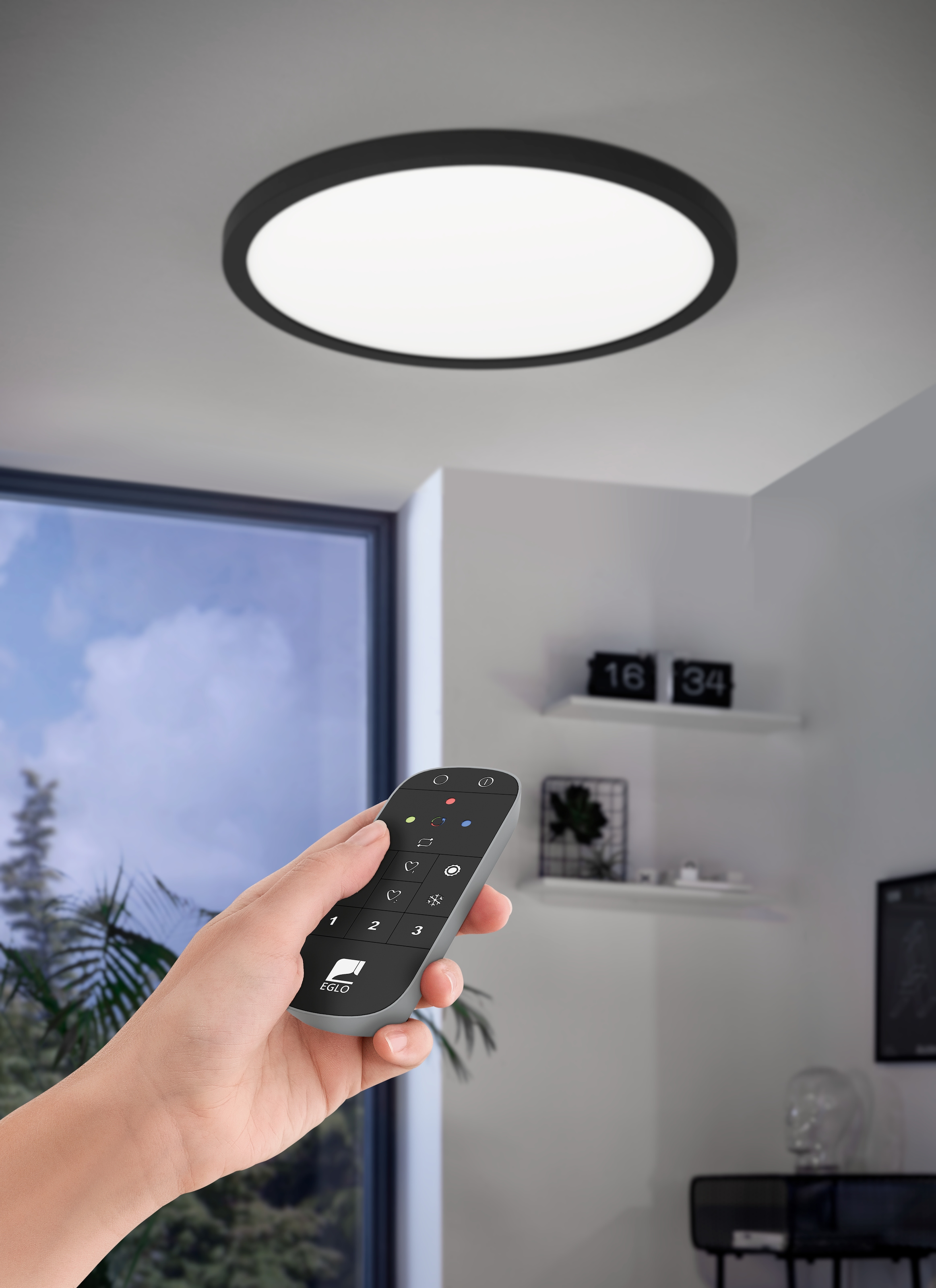 EGLO Smart-Home-Fernbedienung »CONNECT Z REMOTE Fernbedienung, Zubehör, ZigBee 3.0, batteriebetrieben«, Inkl. Wandhalterung und Batterie, 12,2x5,4x1,8 cm, steuerbar über 15m