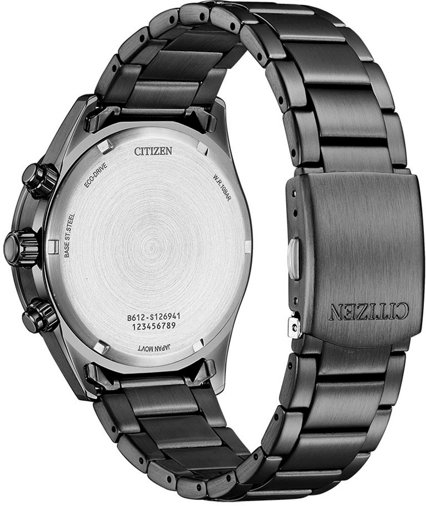 Citizen Chronograph, Armbanduhr, Herrenuhr, Solar, Stoppfunktion, Edelstahlarmband