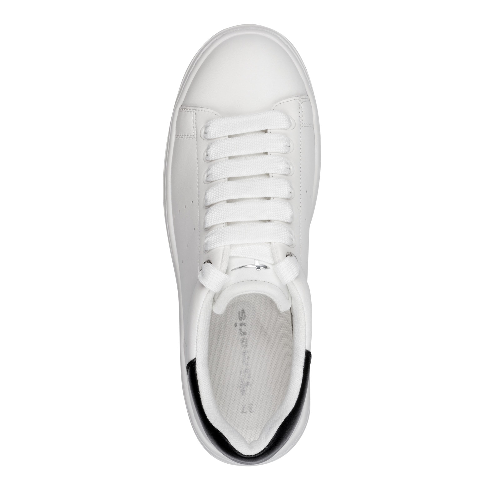 Tamaris Plateausneaker, Schnürschuh, Halbschuh mit auffälligen Schmucksteinen an der Ferse