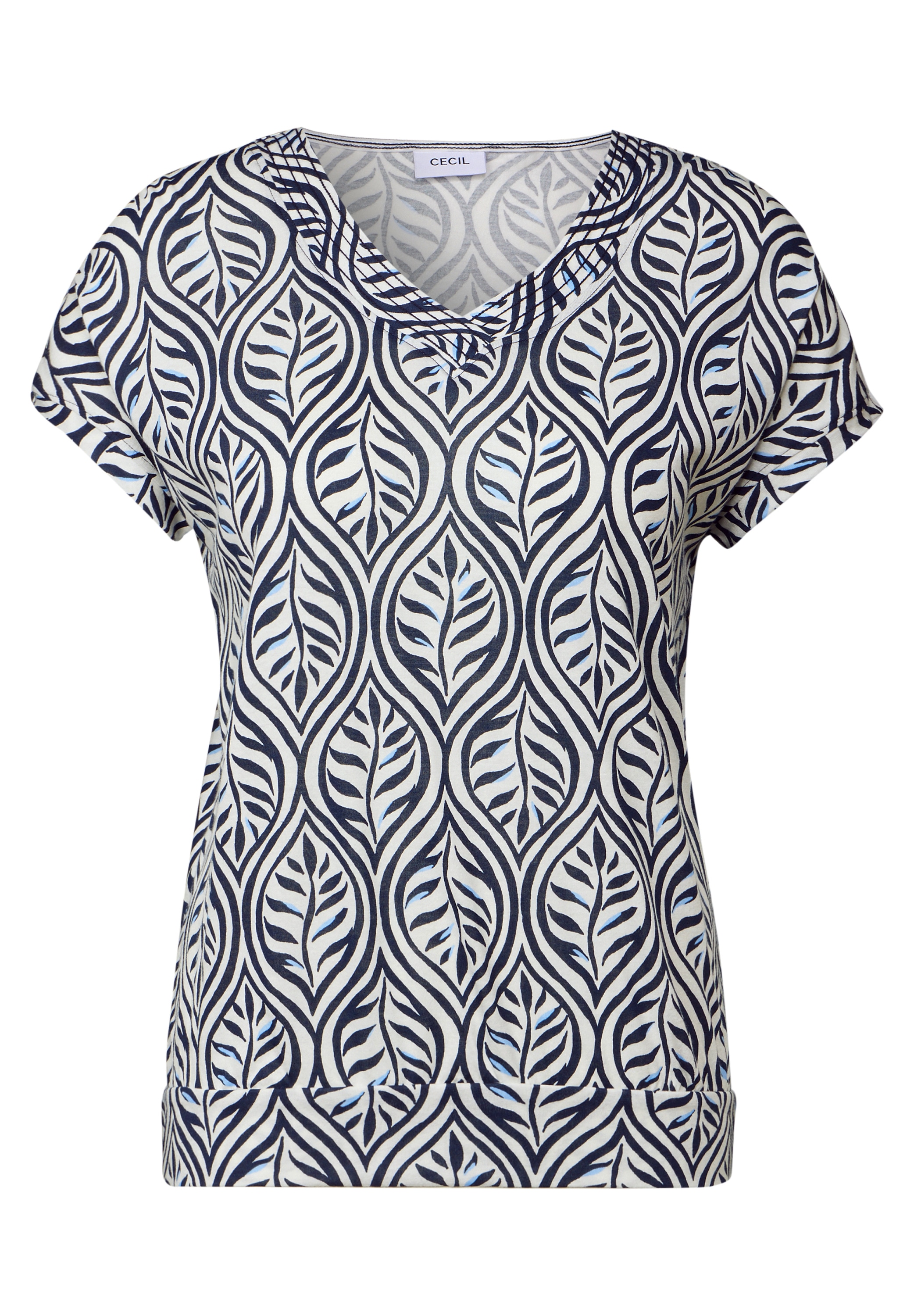 Cecil V-Shirt, im soften Baumwoll-Mix