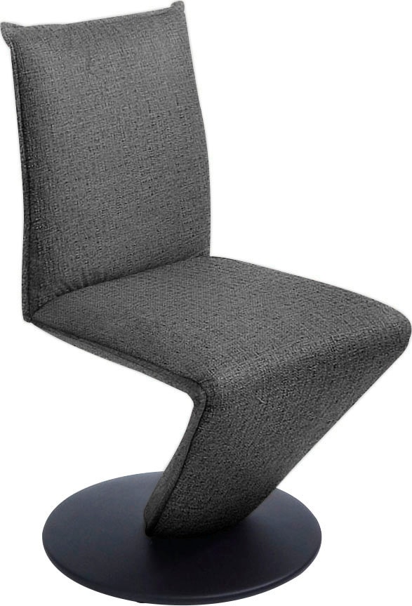 K+W Komfort & Wohnen "Drive Drehstuhl" () Stuhl mit federnder Sitzschale, Drehteller in Metall schwarz Struktur