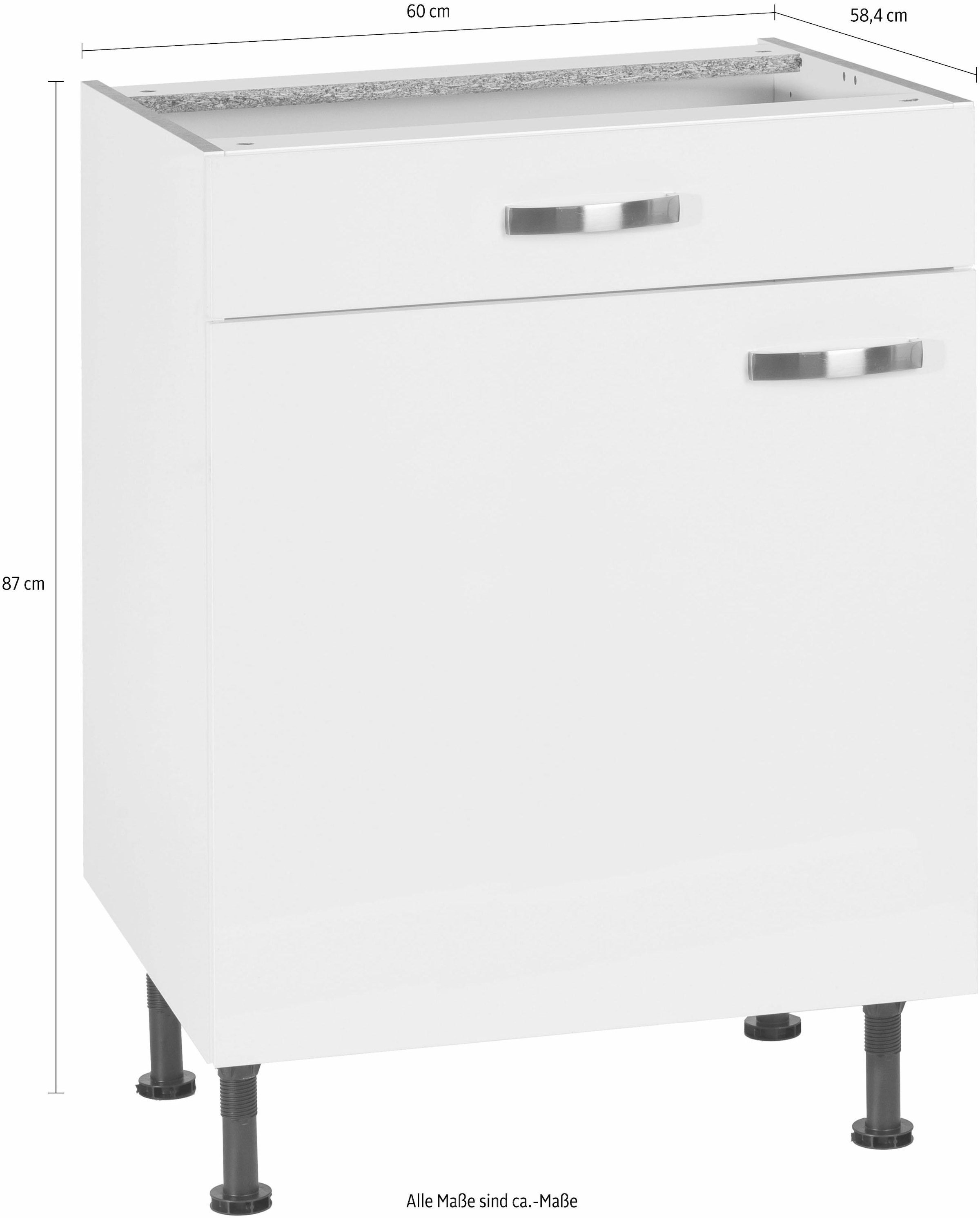 KOCHSTATION Unterschrank »KS-Cara« Breite 60 cm, mit Vollauszug und Soft-Close-Funktion