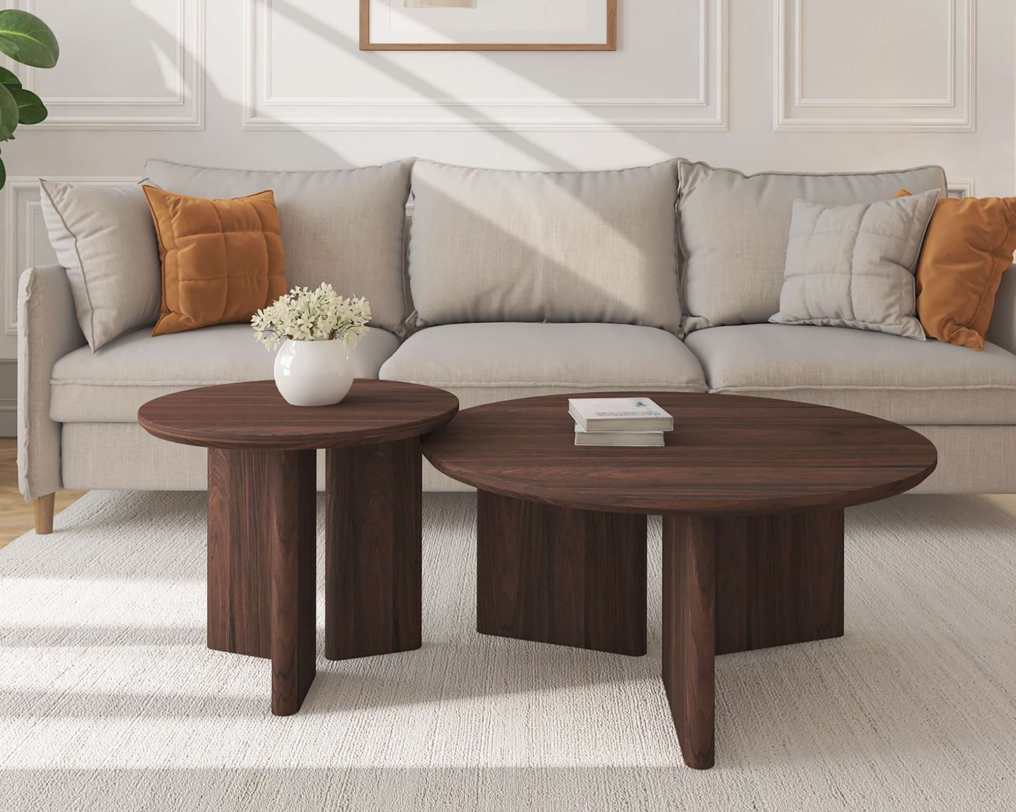 OTTO home Couchtisch "Cassian" 1 Stk. tlg. Walnussoptik günstig online kaufen