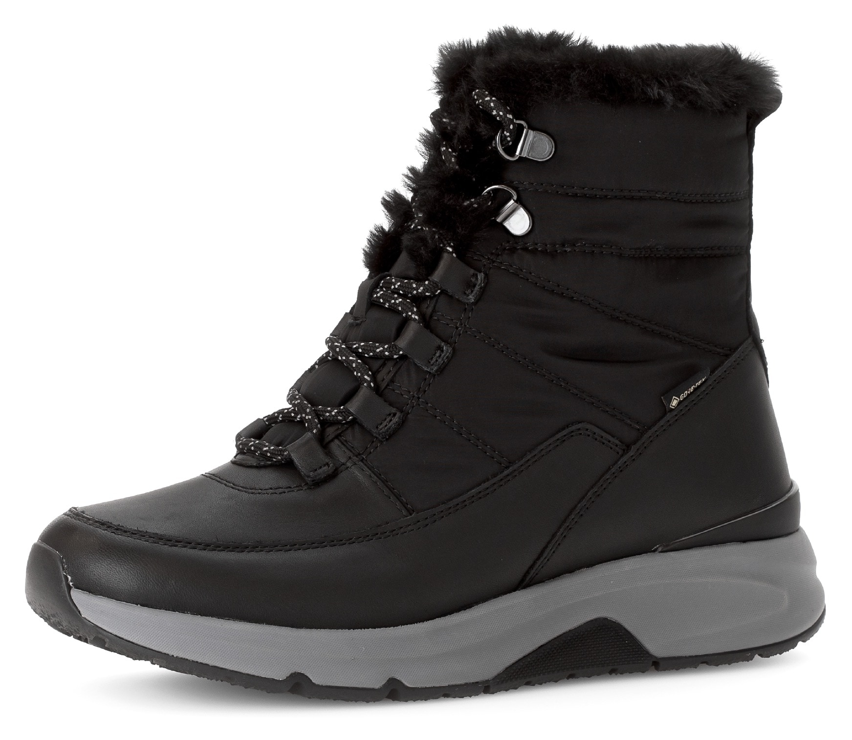 Winterboots, Keilabsatz, Schnürboots, Outdoorsch, Ösen, Bergsteigerlook