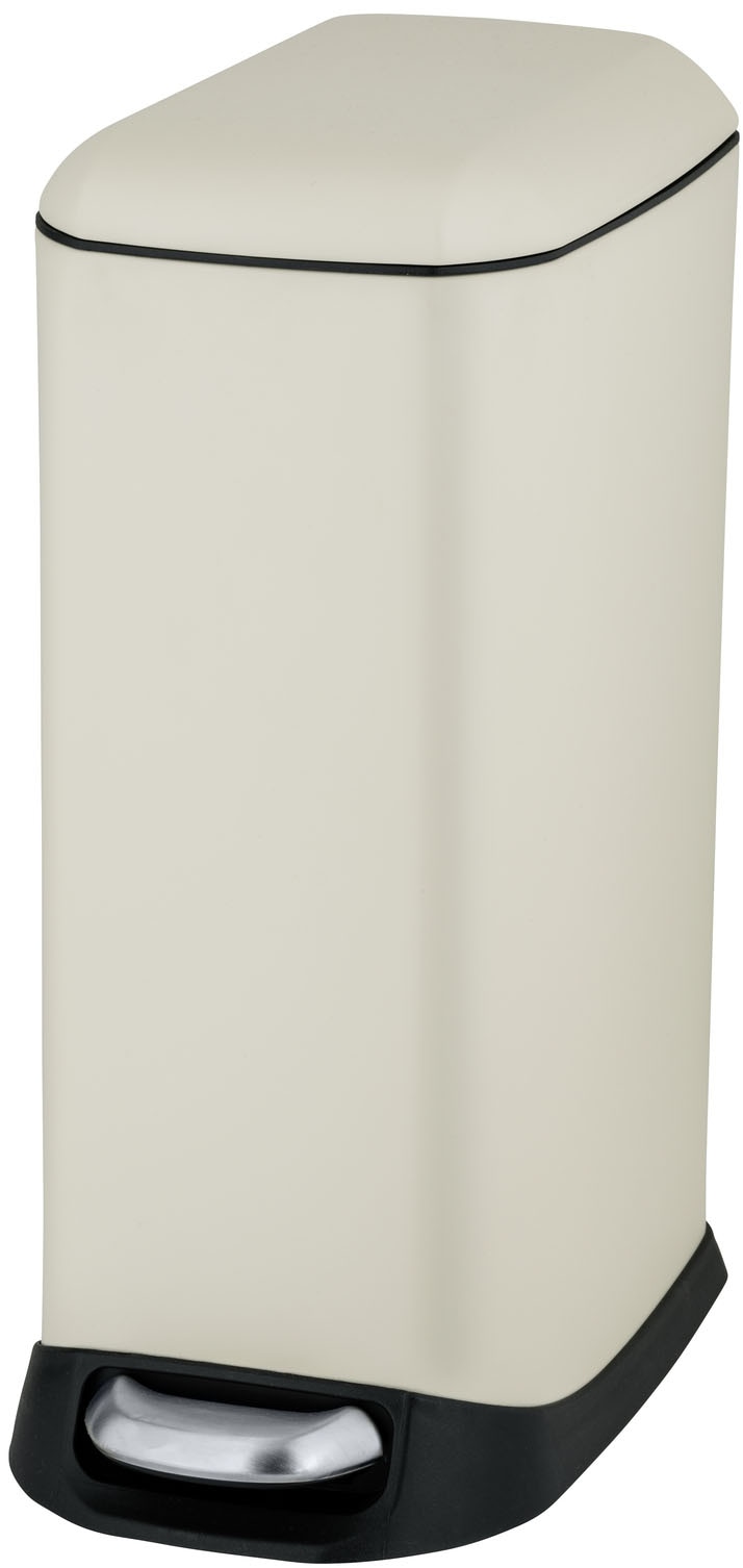 WENKO Mülleimer "Modell Design", B/H/T: 23,5cm x 55cm x 41cm, 20 lcreme, Küche, Mülleimer, Abfalleimer mit Absenkautomatik und herausnehmbarem Einsatz