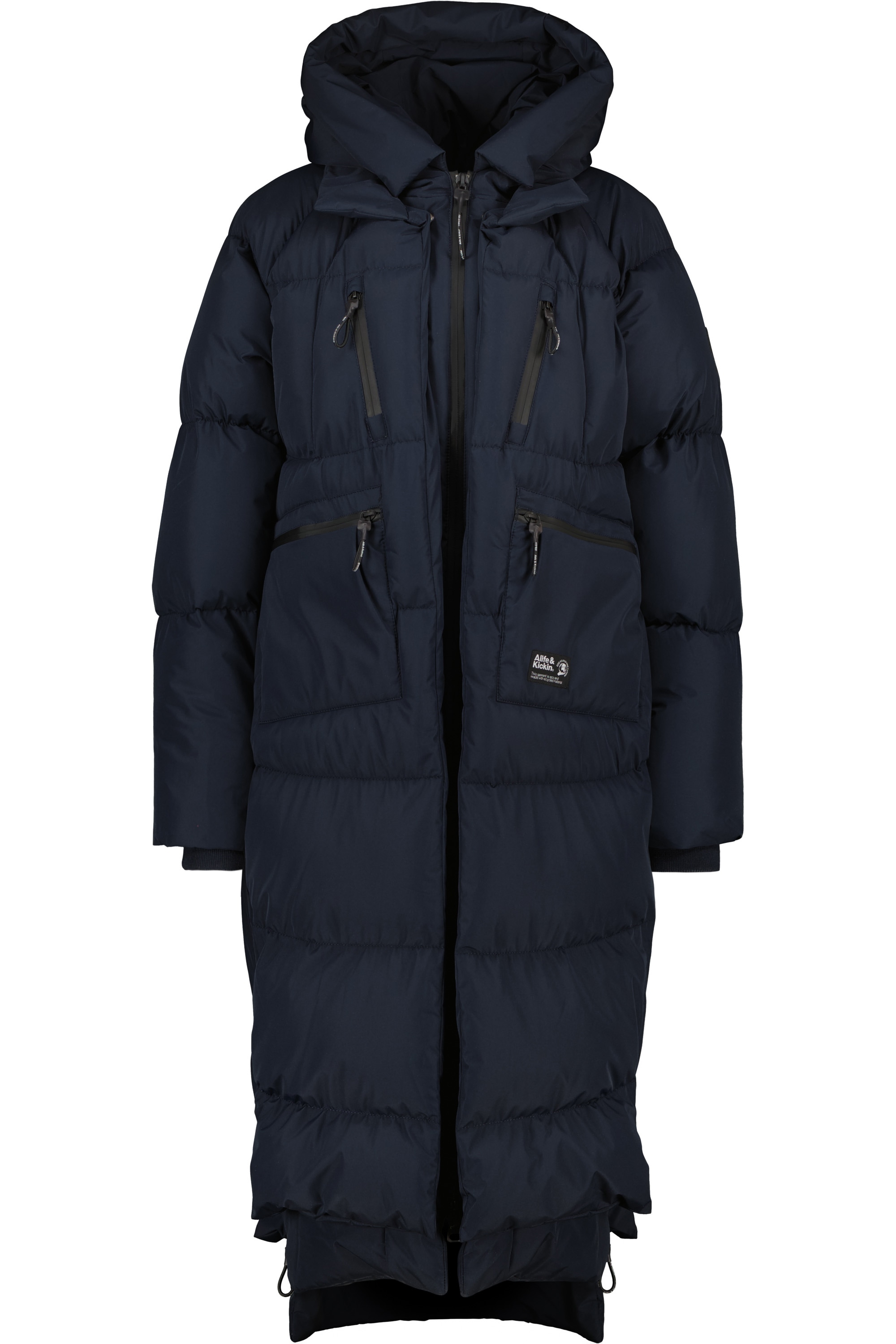 Alife & Kickin Winterjacke "Damen RihannaAK A Steppjacke, Winterjacke, gefütterte Jacke" mit Kapuze Langer, warmer Wintermantel mit großer Kapuze und Fleece Innenfutter