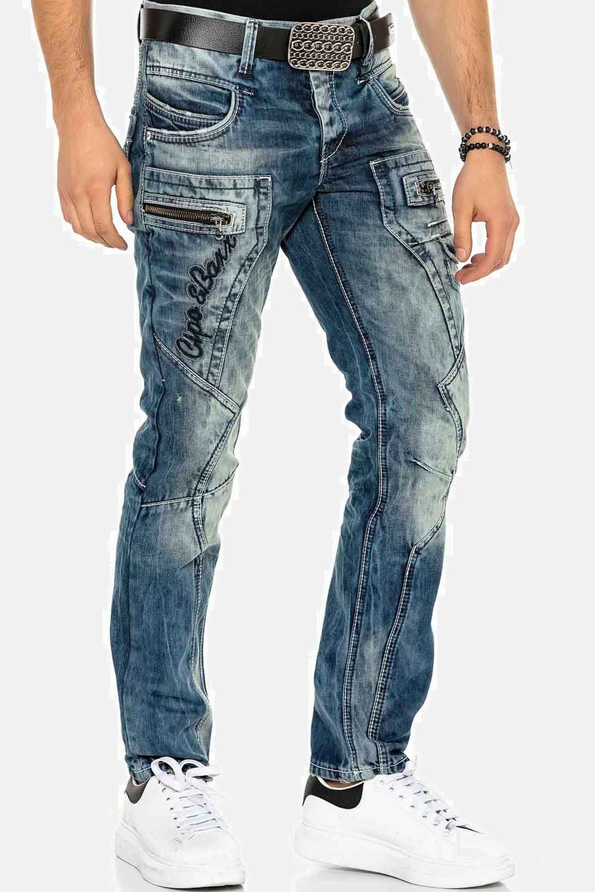 Cipo & Baxx 5-Pocket-Jeans "Jeans", im lässigen Biker-Stil, C-1178 günstig online kaufen