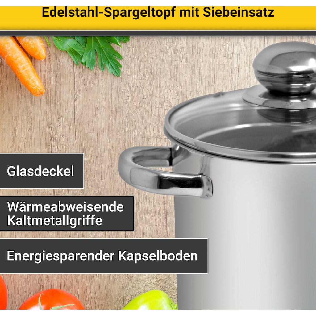 Krüger Spargeltopf, Edelstahl, (1 tlg.), Induktion