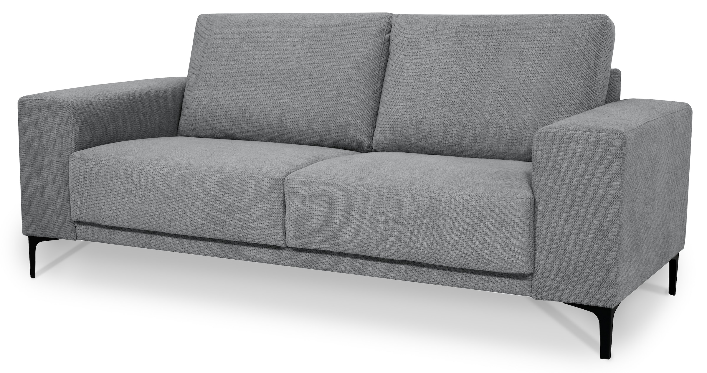Places of Style 2-Sitzer »Xander«, Breite 164 cm, Webstoff, Soft-Touch Chenille, schwarze Metallfüßen