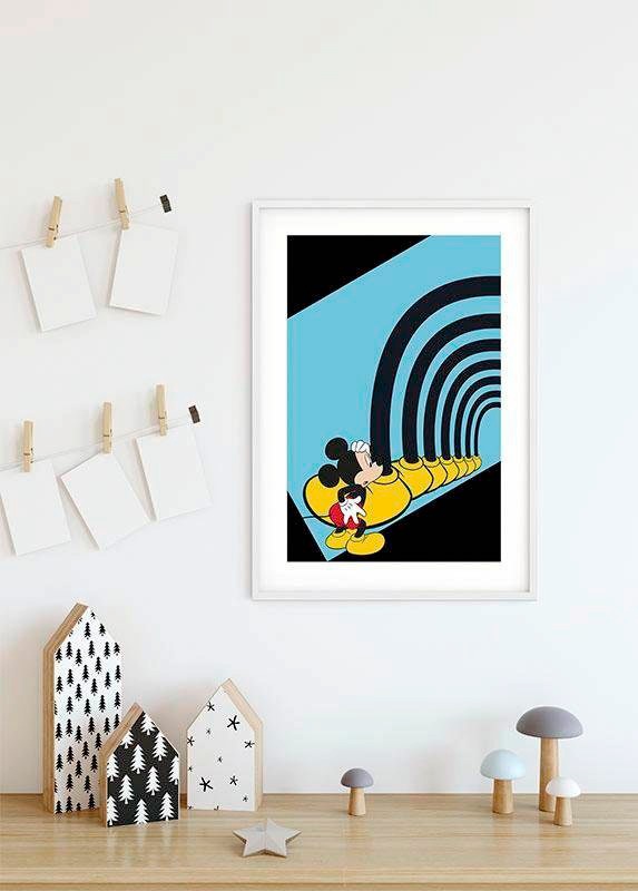 Komar Bild »Mickey Mouse Foot Tunnel«, Disney, (1 St.), Wandbild zur Dekoration im Kinderzimmer - ohne Rahmen
