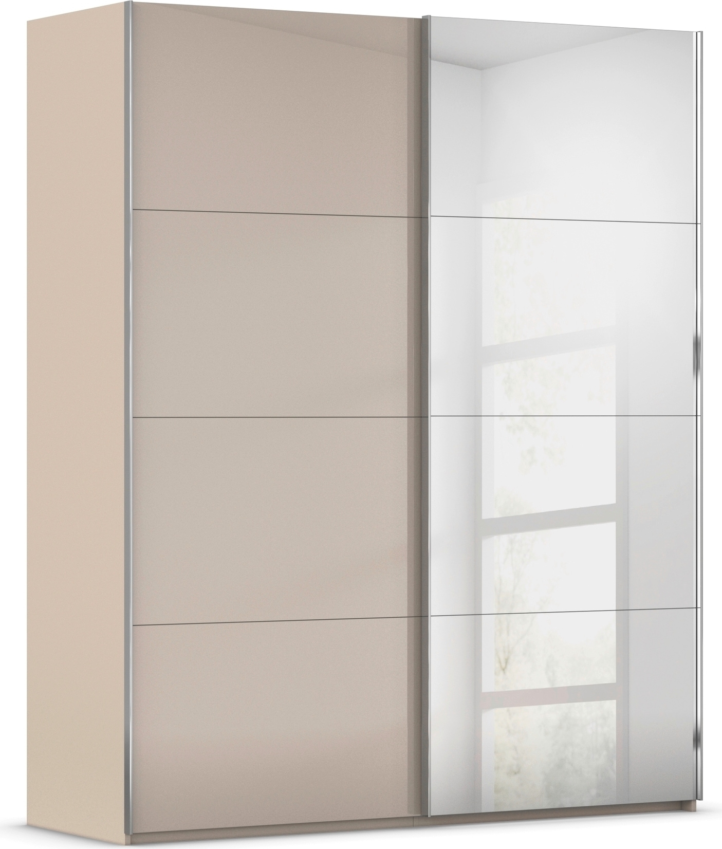 rauch "Kleiderschrank Schrank Garderobe Schlafzimmerschrank SCALE-FYRA" edle viergeteilte Türen Spiegel/Glas-Mix viele Farben MADE IN GERMANY