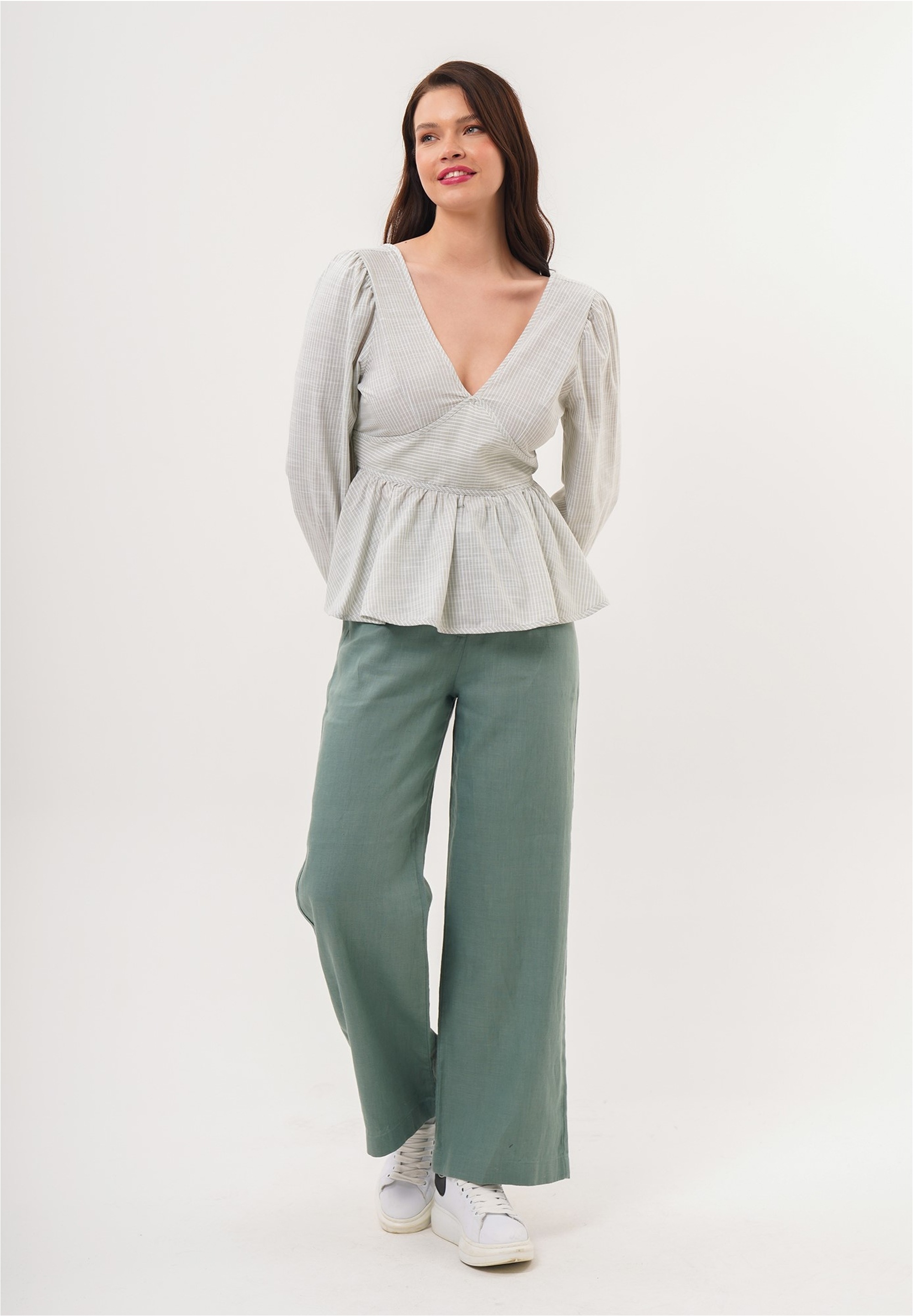 Thumbnail - freshlions Klassische Bluse "Brielle" 1 mit gestreiftem Design