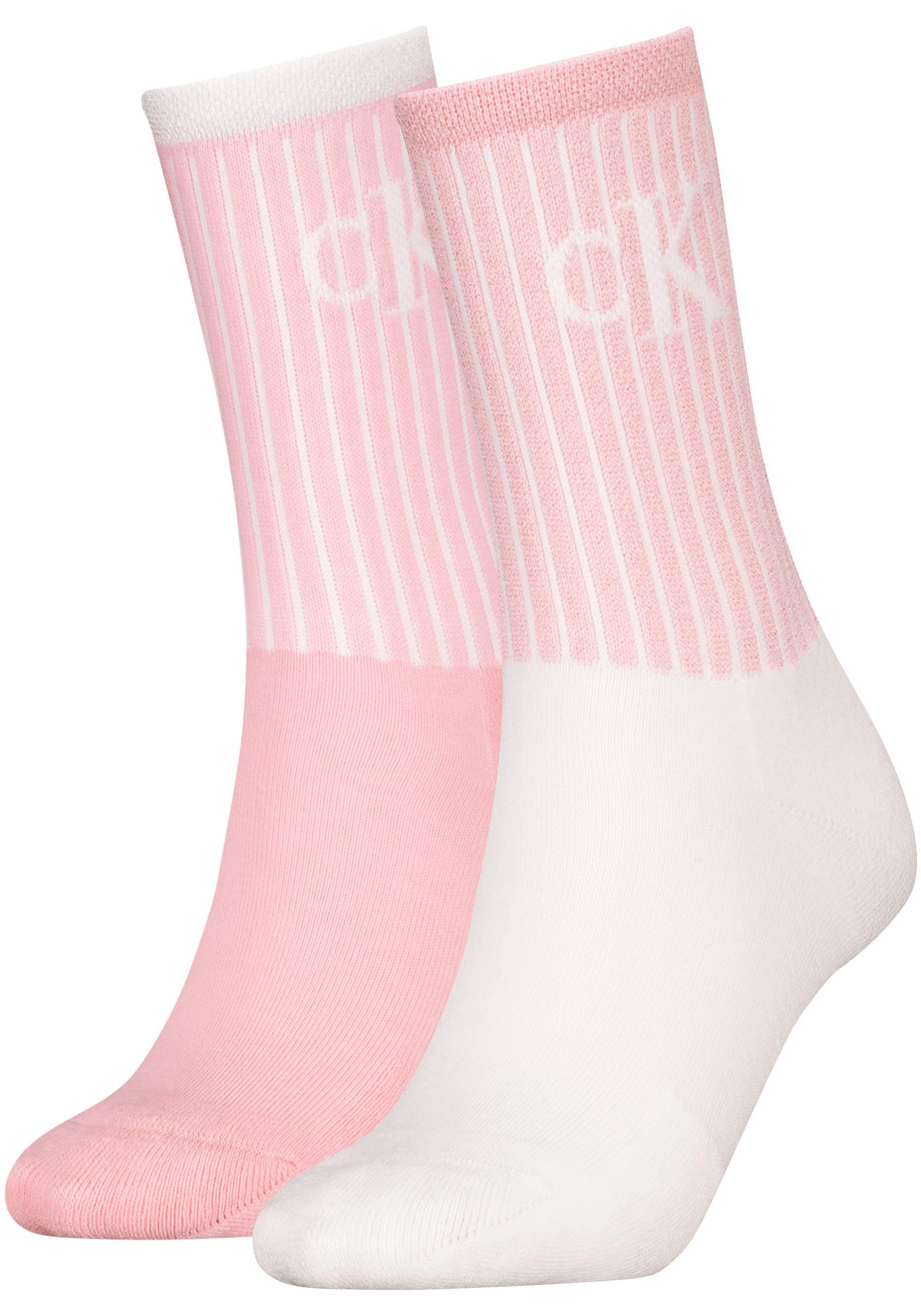 Calvin Klein Jeans Socken "CKJ WOMEN SOCK 2P GLOSSY RIB" 2 Paar, 2 Paar tlg günstig online kaufen