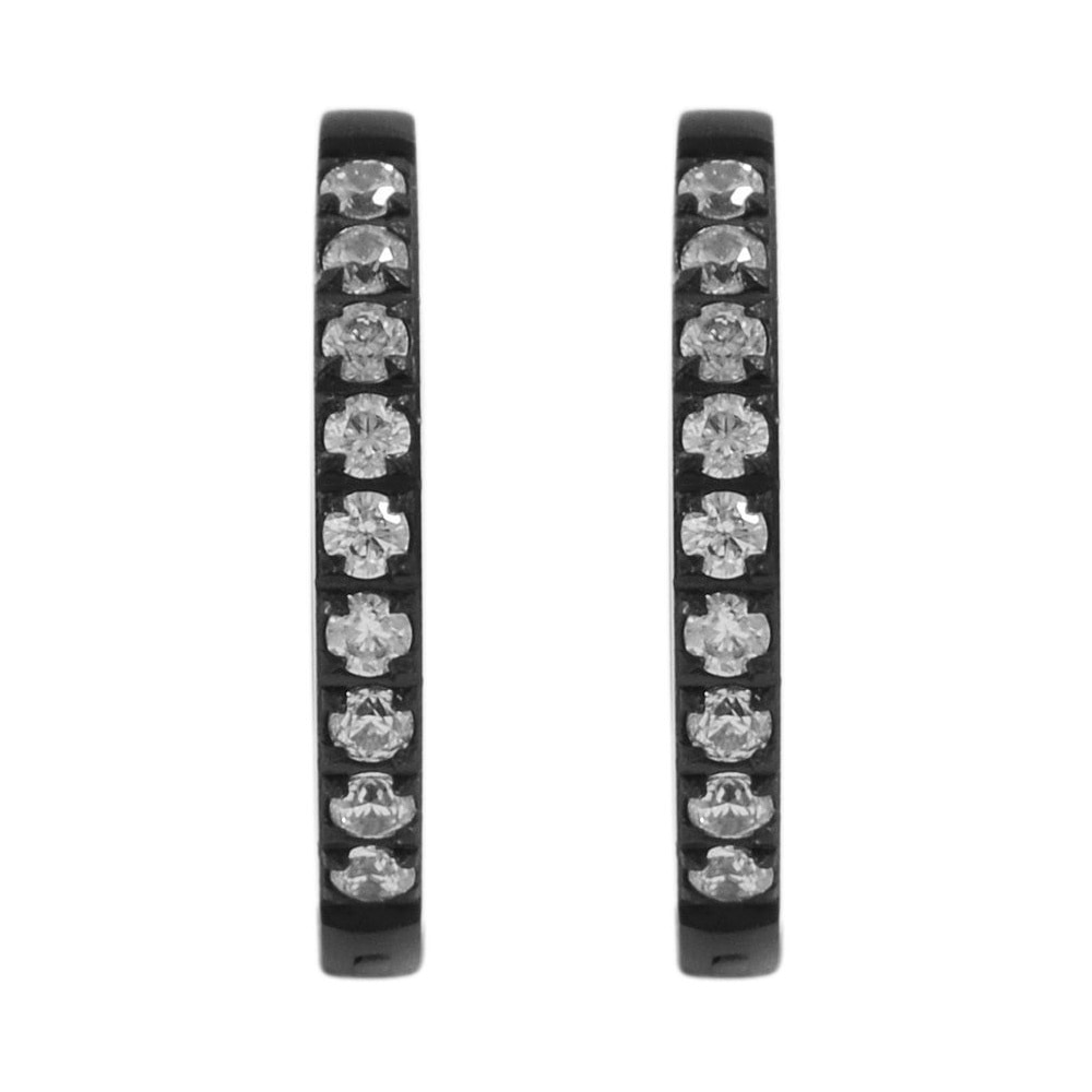 Adelia´s Klappcreolen "Damen Ohrringe – Klappcreole aus Edelstahl mit Stras günstig online kaufen