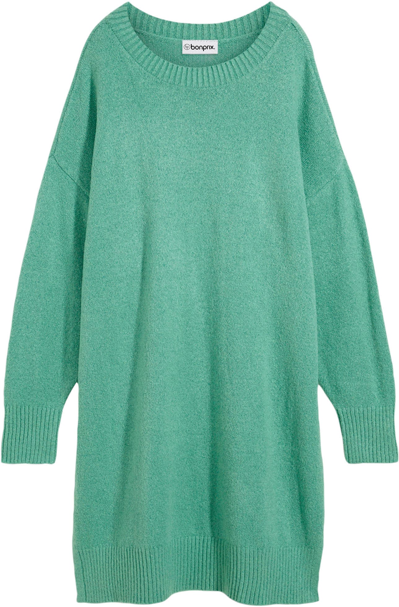bonprix Sweatkleid »Oversize-Strickkleid« aus Materialmix, Oversize Passform, knielang, mit Seitenschlitzen