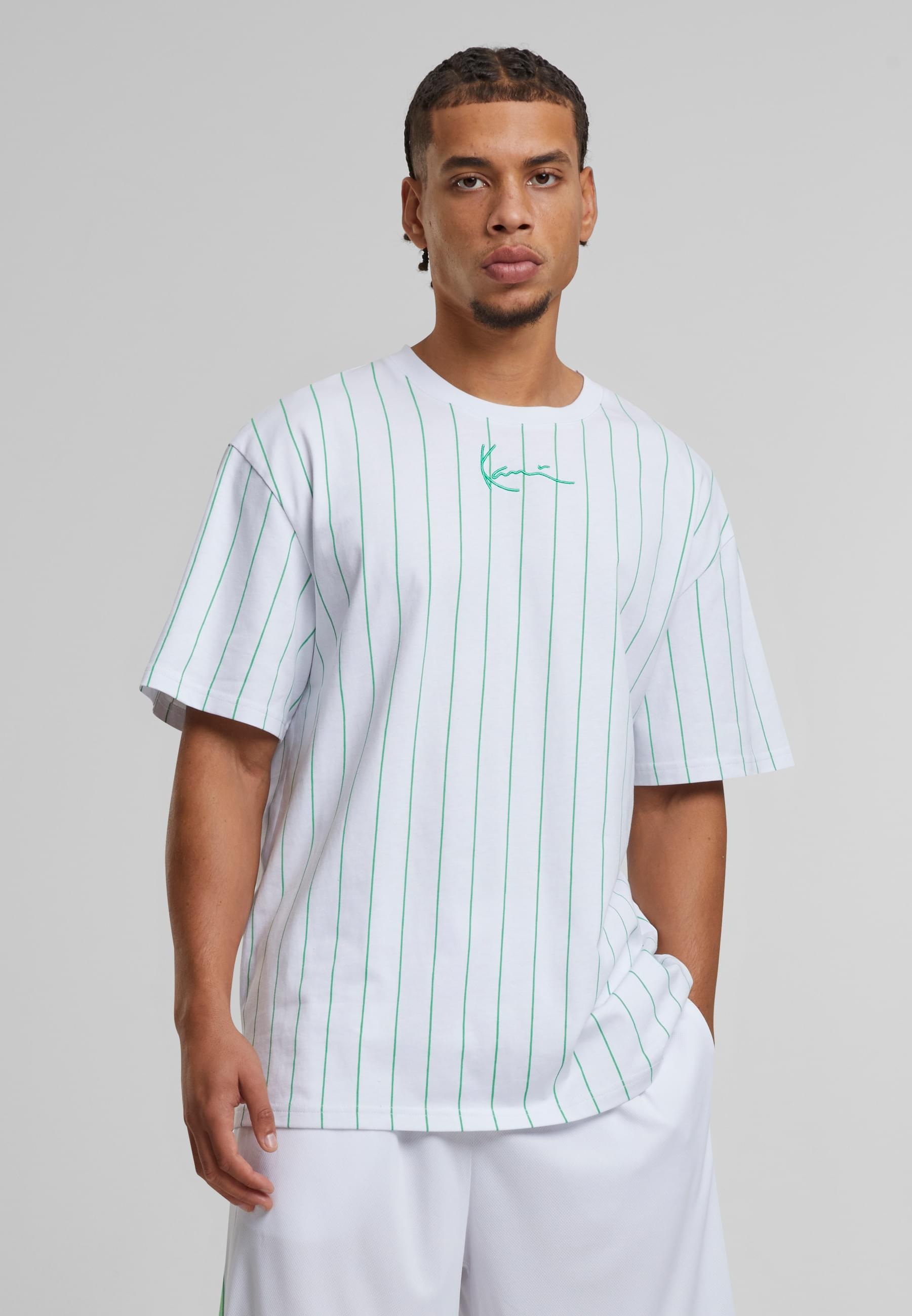 Thumbnail - Karl Kani T-Shirt "Karl Kani Small Signature Essential Pinstripe Tee", 1 Stk.