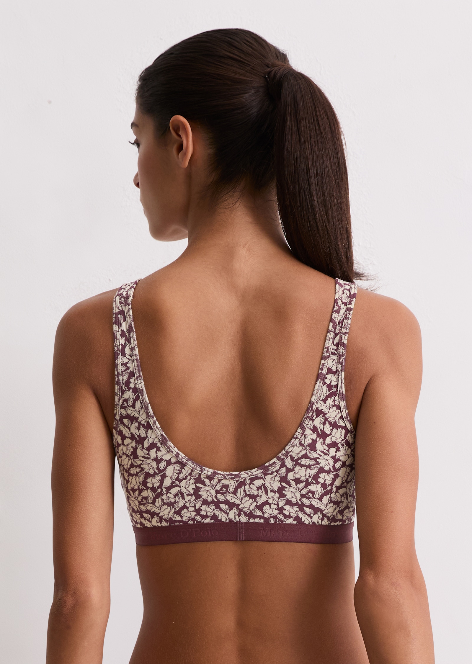 Marc O'Polo Bralette »Essentials«, tiefer Rundhals-Ausschnitt, elastisch, ohne Bügel, Baumwollmix