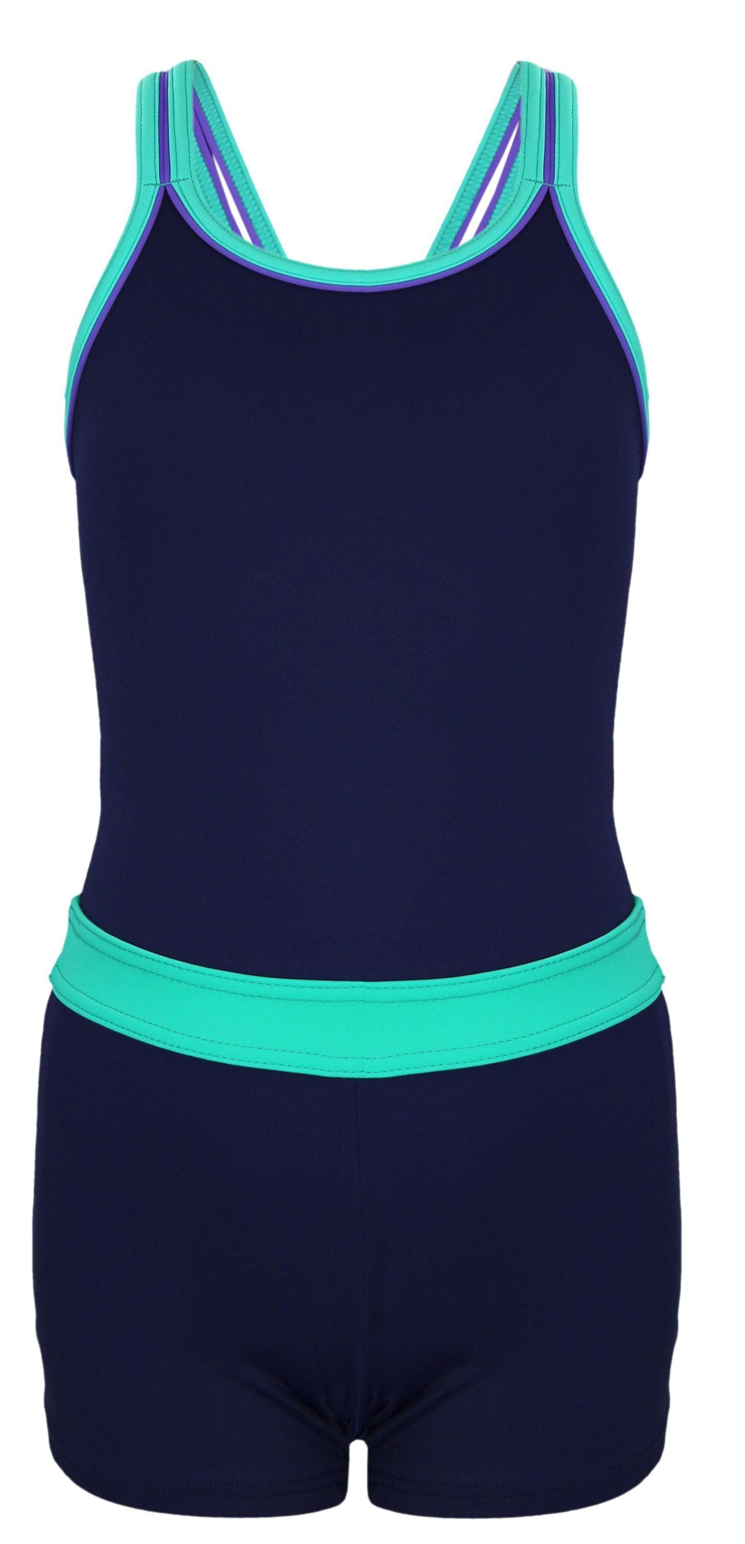 AQUARTI Badeanzug »Body Mädchen Badeanzug mit Bein Racerback«