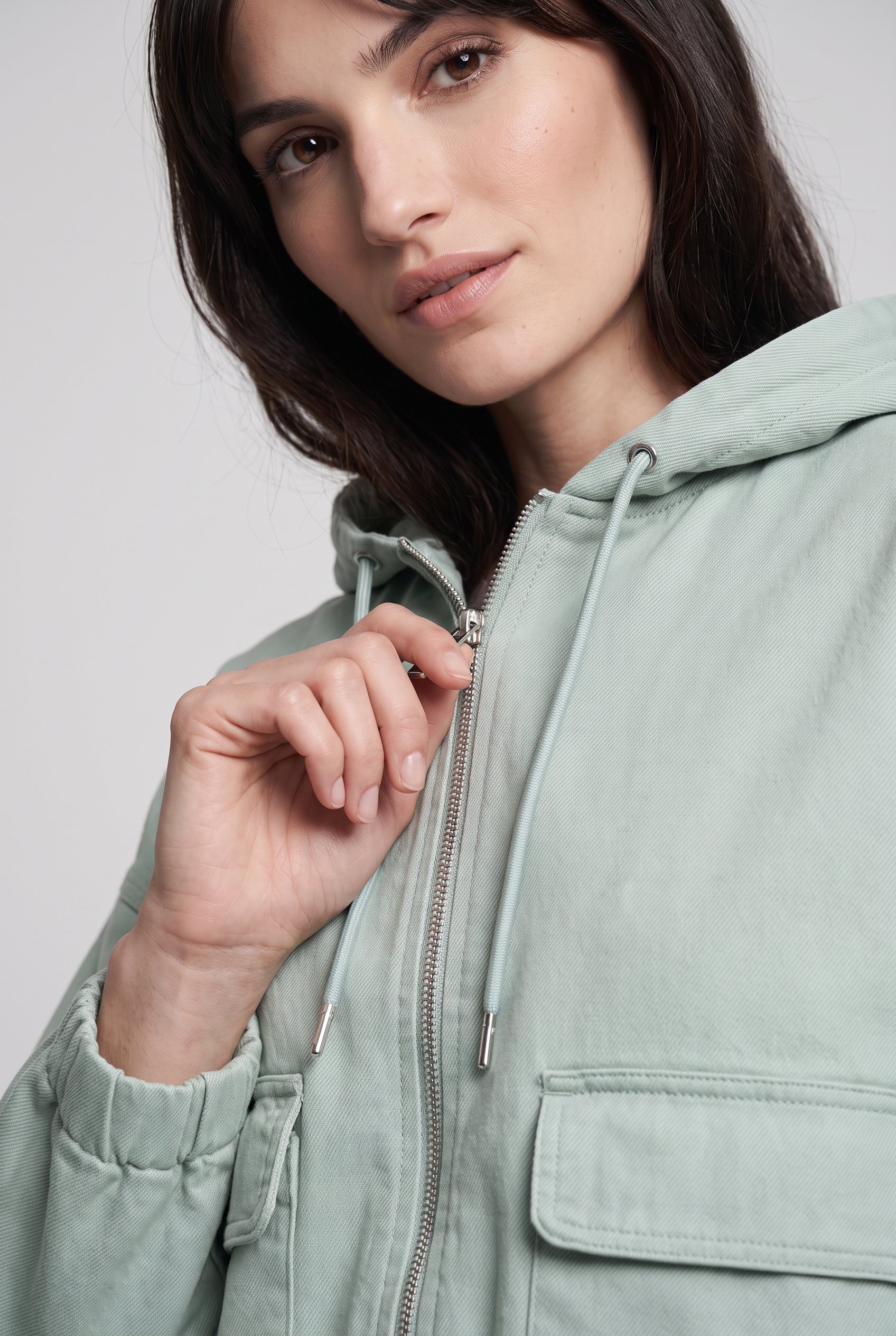 ONLY Parka »ONLKENZIE-SOFT LIFE L/S JACKET CC PNT« mit Kapuze elastische Bündchen