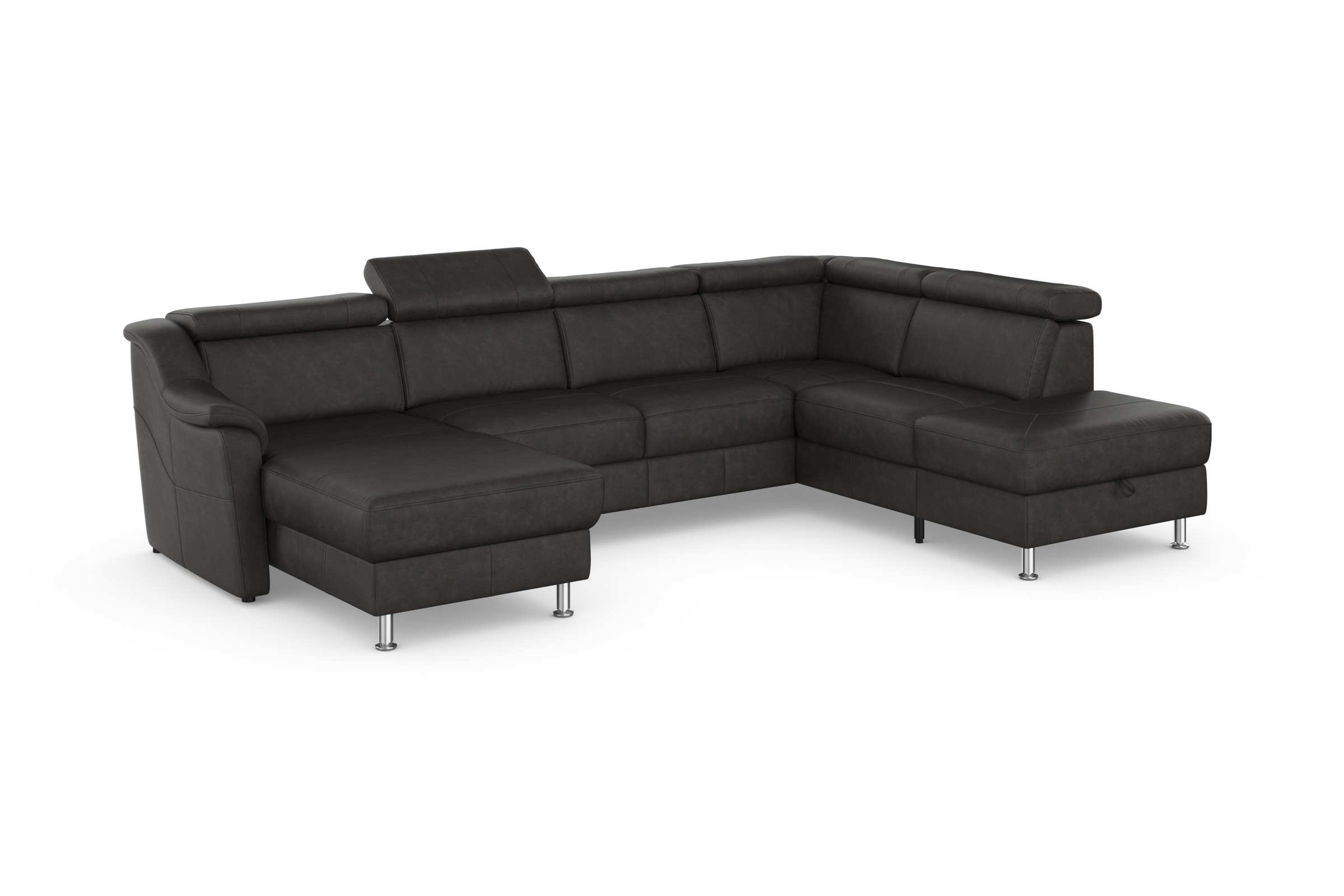 sit&more Wohnlandschaft »Freetown U-Form«, Kopfteilverstellung und Federkern, wahlweise mit Bettfunktion