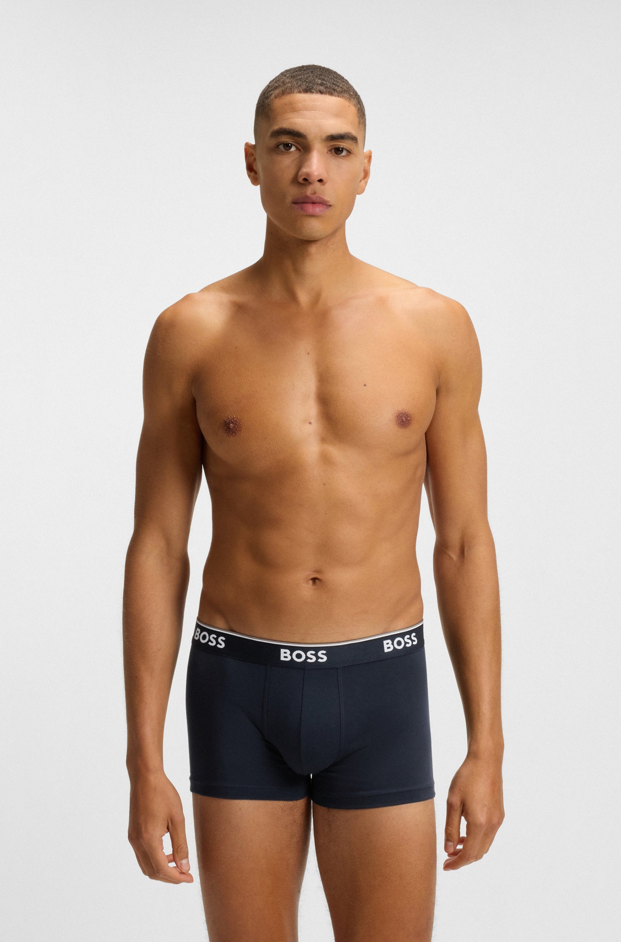 BOSS Trunk "3P Power" Packung, 3 Stk. mit BOSS Schriftzug auf dem Bund günstig online kaufen