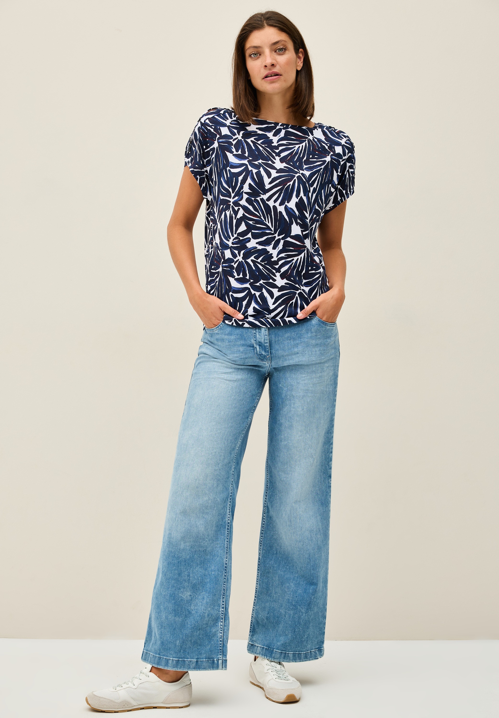 Cecil Print-Shirt, mit U-Boot-Ausschnitt