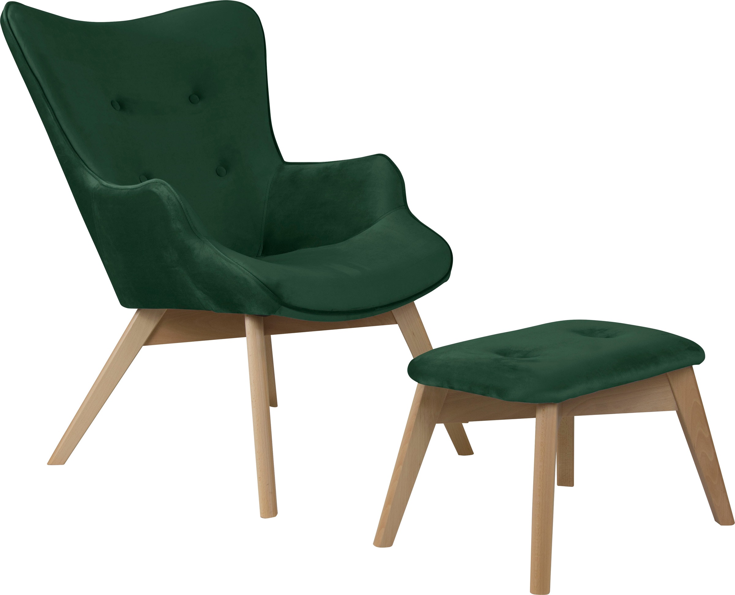 Home affaire Sessel "Nicko" wahlweise mit und ohne Hocker günstig online kaufen