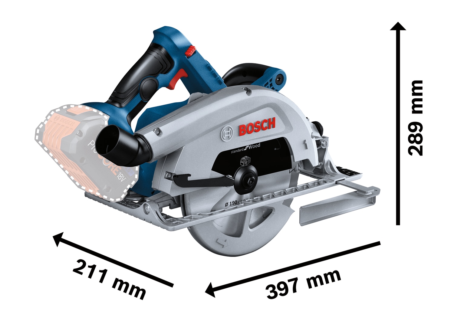 Bosch Professional Handkreissäge »»GKS 18V-68««, in L-BOXX 238, ohne Akku, ohne Ladegerät
