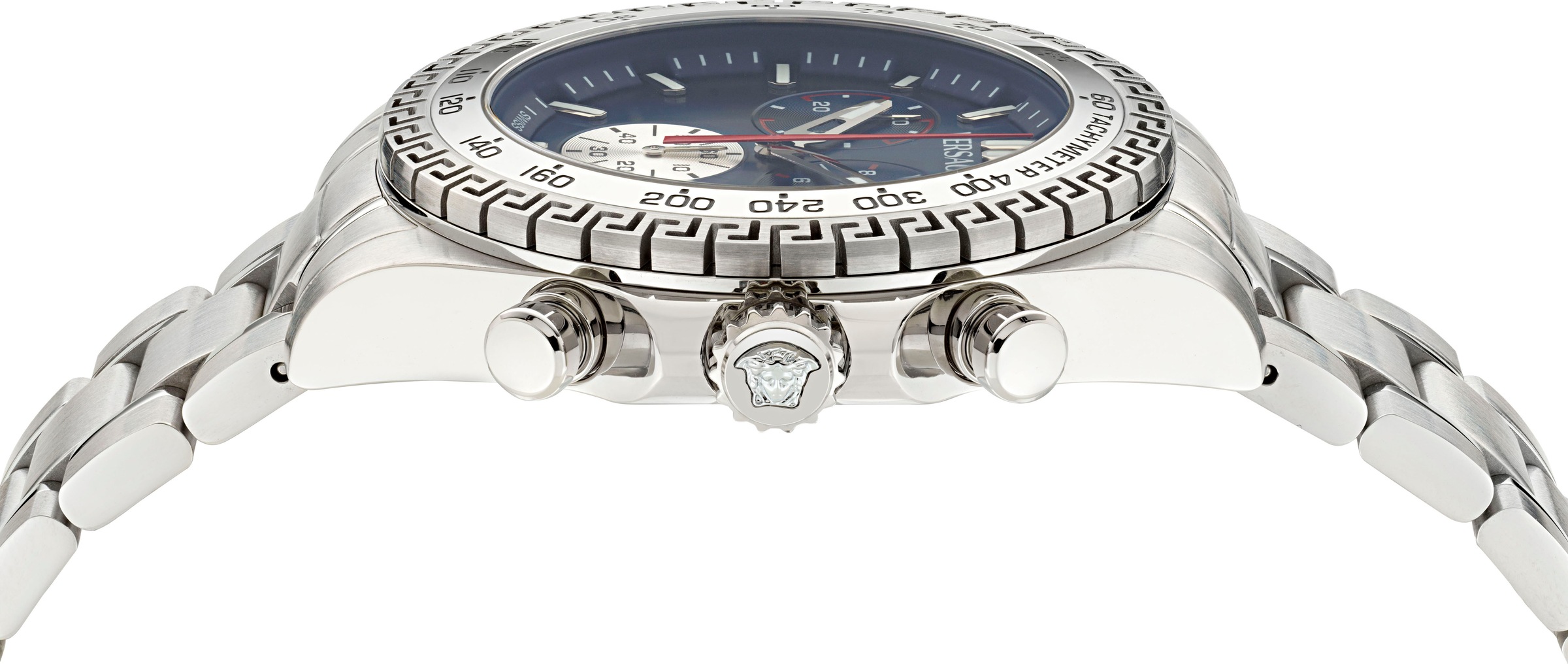 Versace Chronograph »VERSACE CHRONO X«, Quarzuhr, Armbanduhr, Herrenuhr,Swiss Made,Edelstahlband,Stoppfunktion