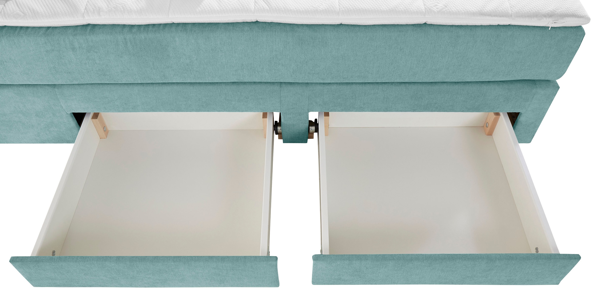 INOSIGN Boxbett »Luan«, Schubkästen, LED-Beleuchtung und Topper, in Breite 120 cm und 180 cm