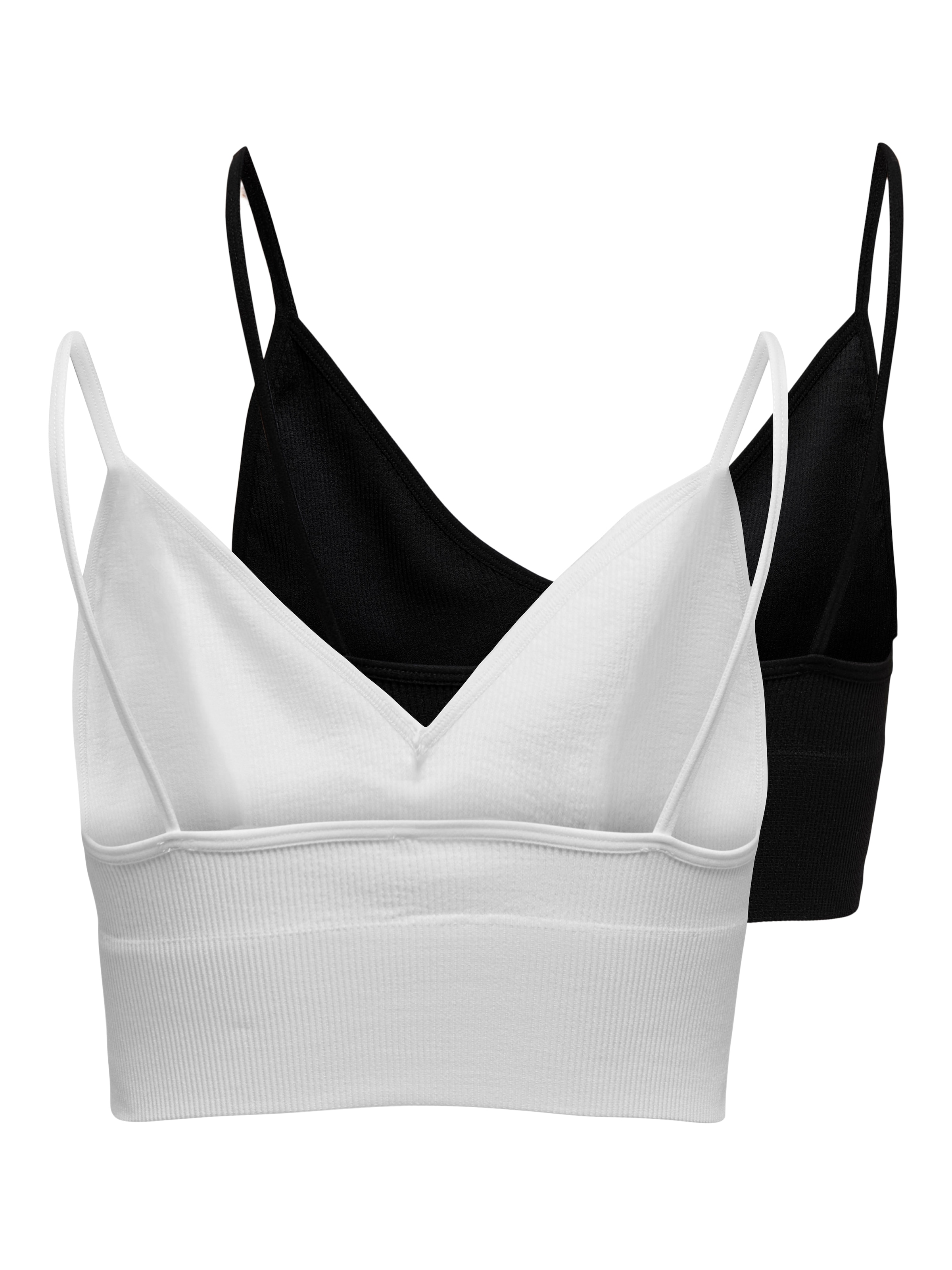 ONLY Bustier »ONLVICKY RIB S-LESS V-NECK 2-PACK TOP«