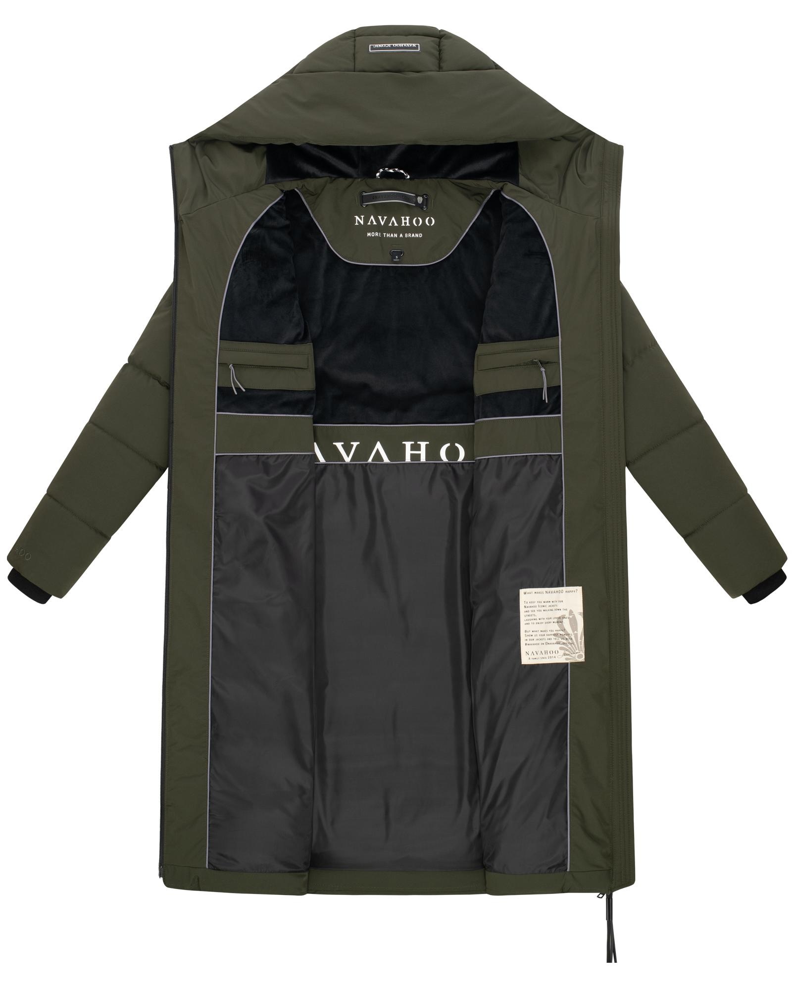 Navahoo Steppmantel »Schokokuss XIV«, Warmer Damen gesteppter Wintermantel mit Kapuze