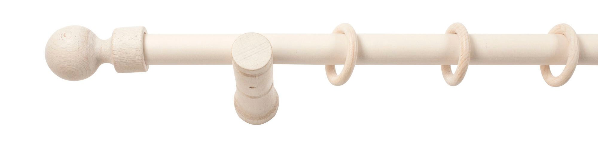 SN DECO GROUP Gardinenstange »Giro«, 1 läufig-läufig, Fixmaß, 28 mm, Holz, verschiedenen Längen und Farben, Komplettset