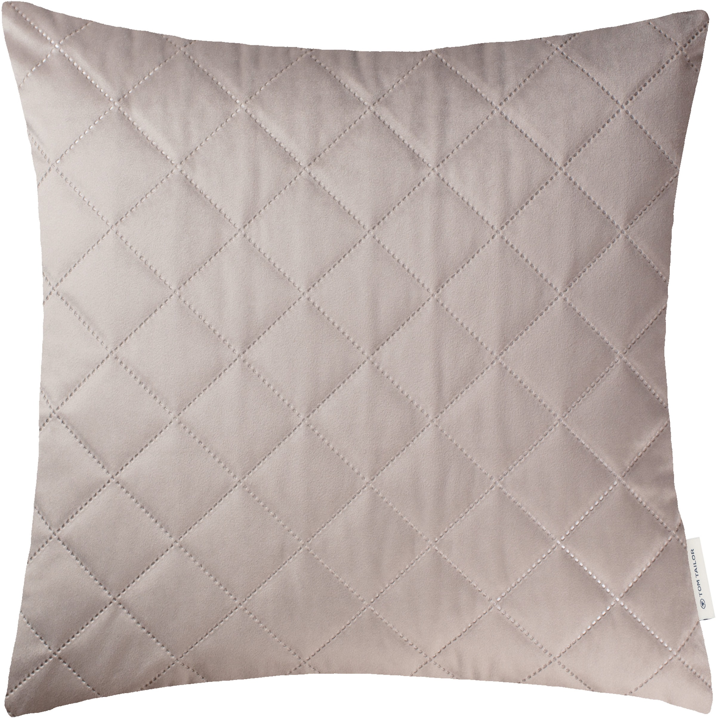 TOM TAILOR HOME Dekokissen "FrenchVelvet Quilt", Kissenhülle ohne Füllung, 1 Stück